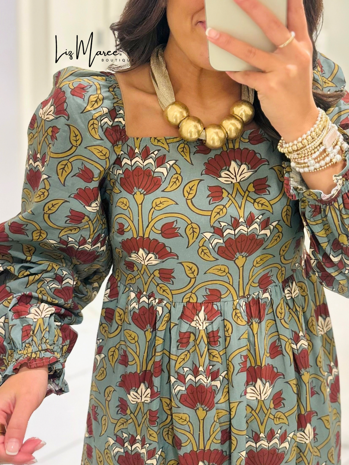 The Bryley Burgundy Floral Maxi Dress