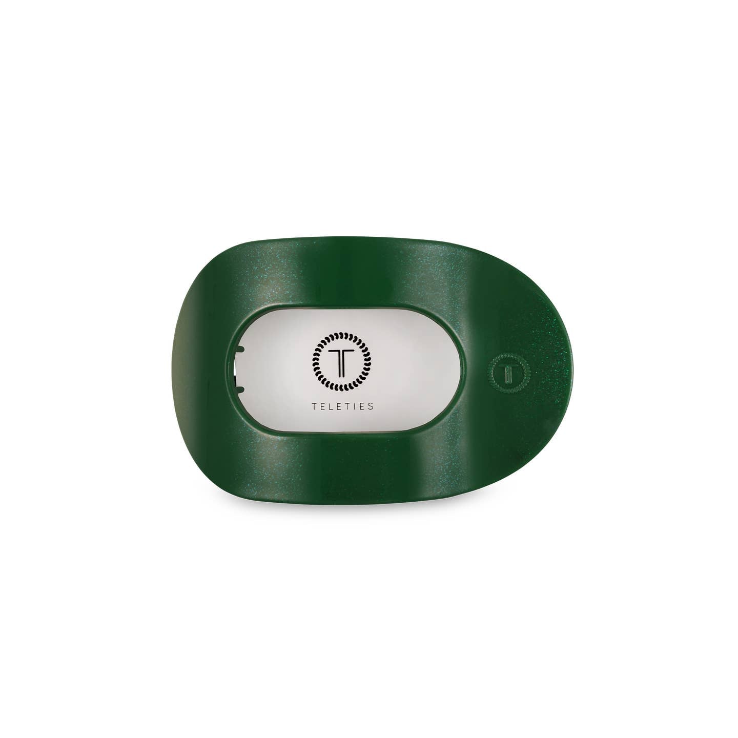Mistletoe Green Round Flat Hair Clip