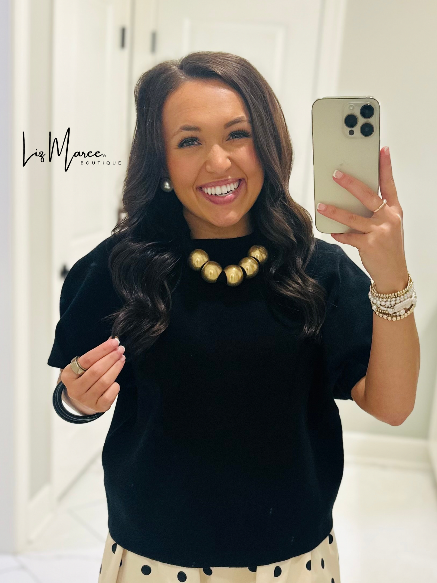 The Melanie Black Sweater Top