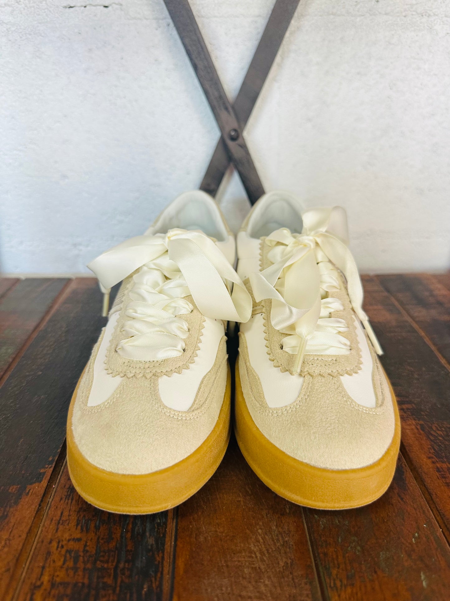 The Dixie Beige Gold Sneaker