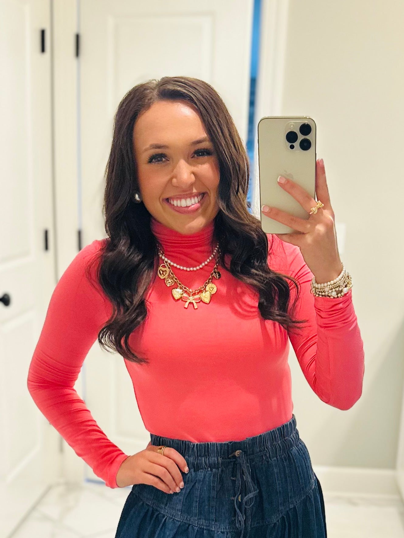 The Taffy Pink Long Sleeve Turtleneck Top