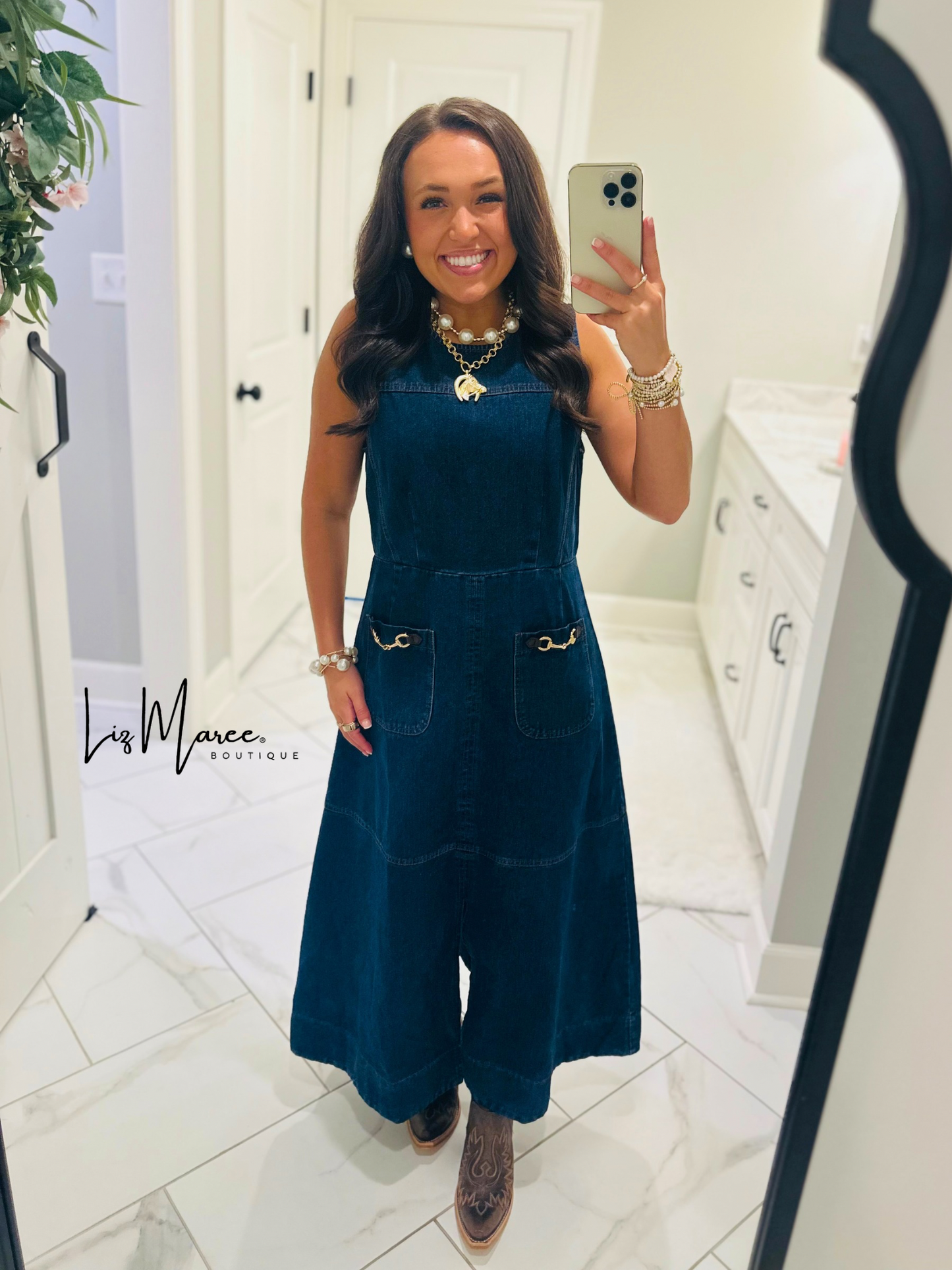 The Ella Grace Denim Midi Dress