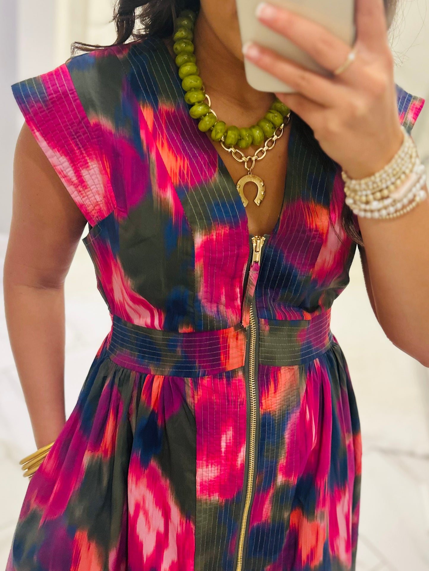 The Libby Magenta Midi Dress