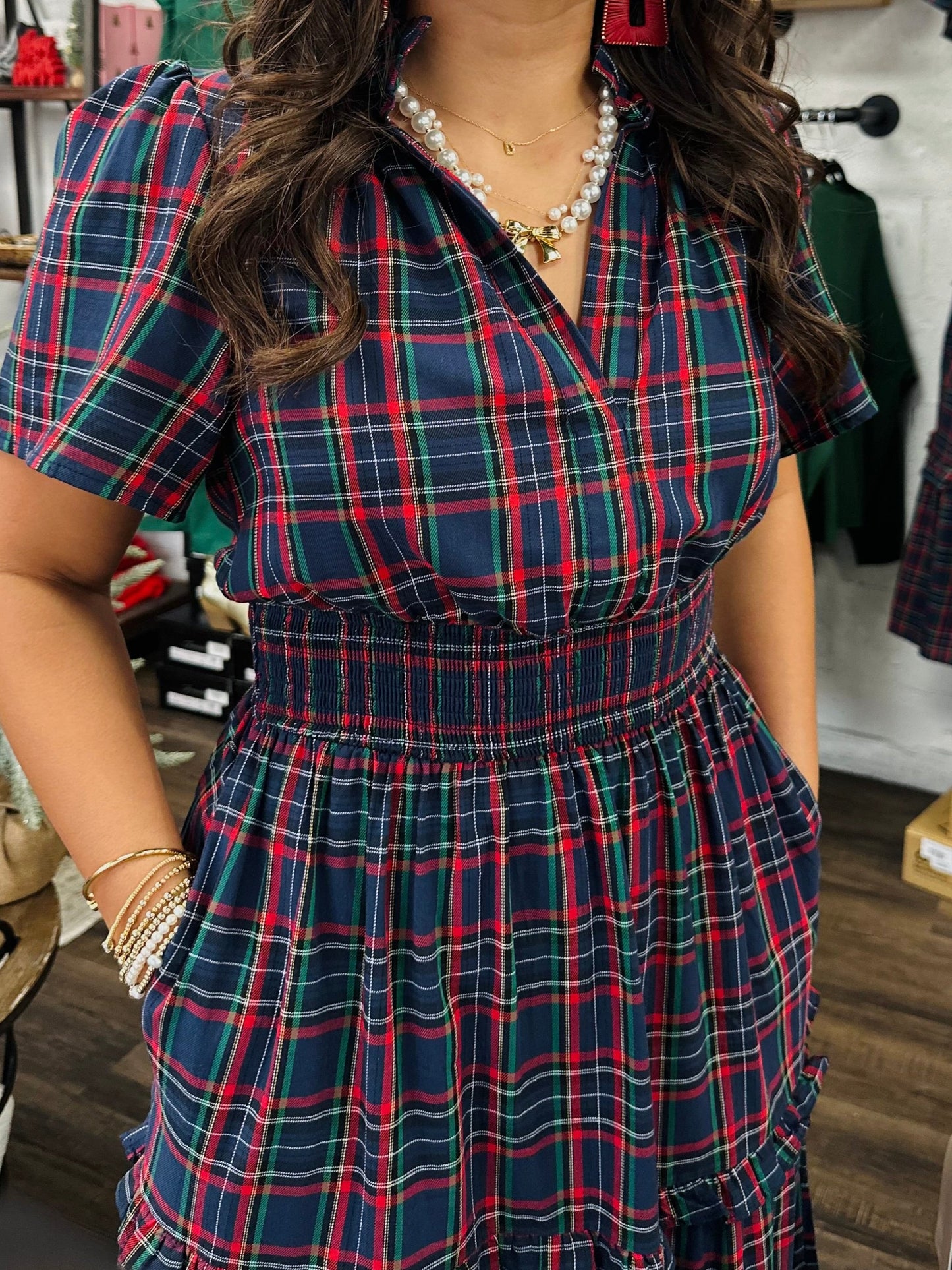 The Eve Plaid Palmer Poplin Dress