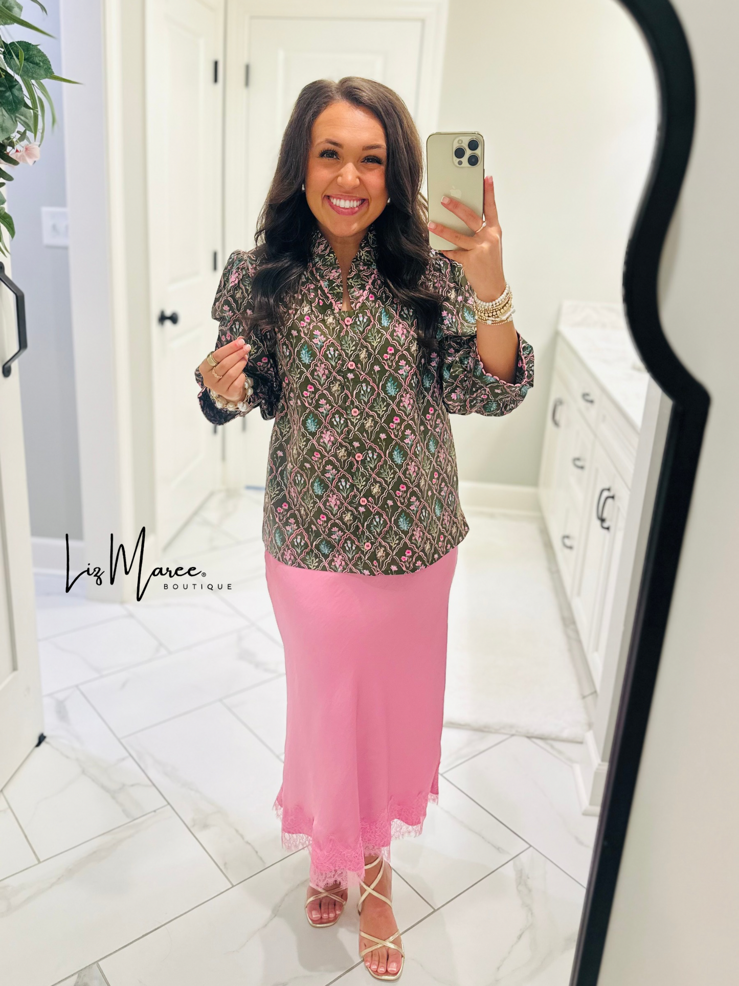 The Lilah Brown Floral Top