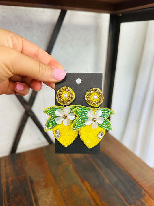 Squeeze the Day Lemon Earrings