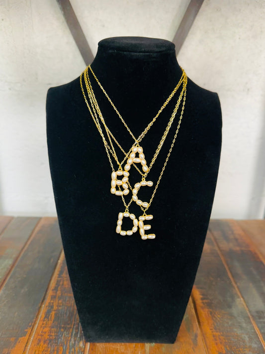 The Pearl Initial Pendant Necklace