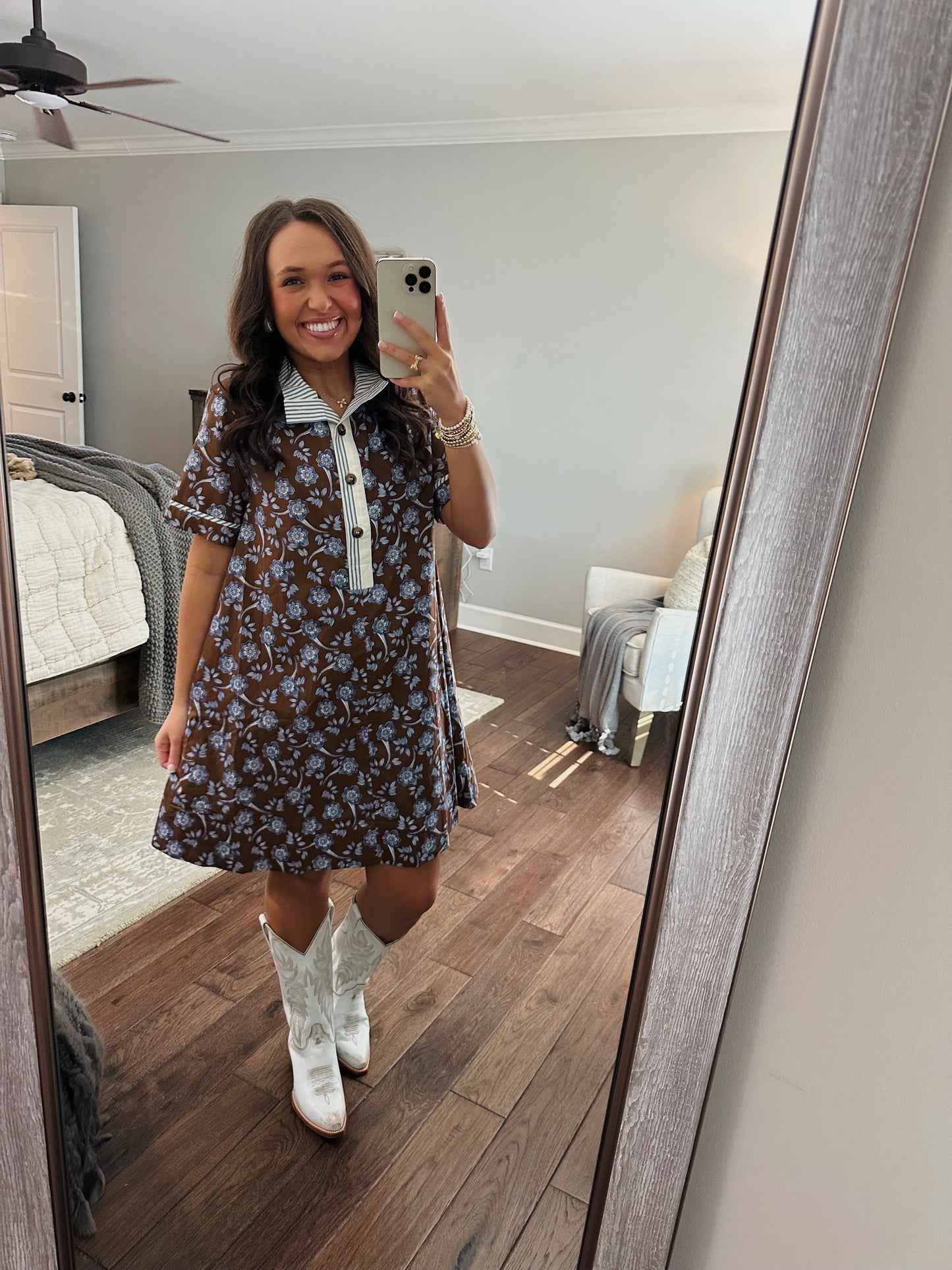 The Hunter Brown Floral Dress