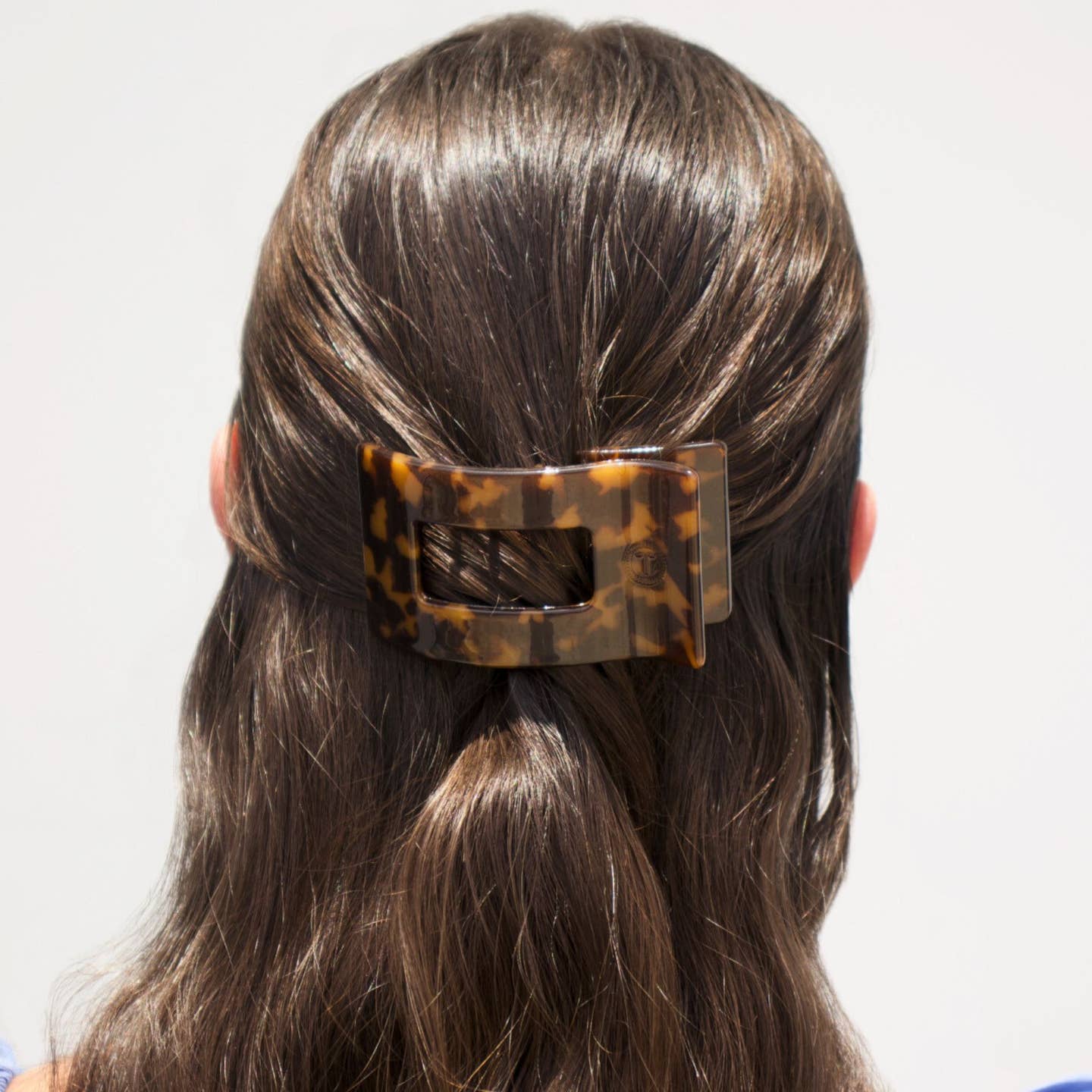 Tortoise Rectangle Flat Hair Clip