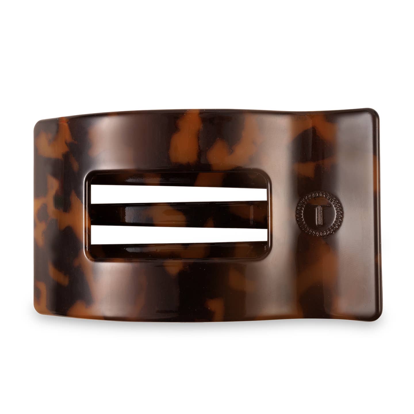 Tortoise Rectangle Flat Hair Clip
