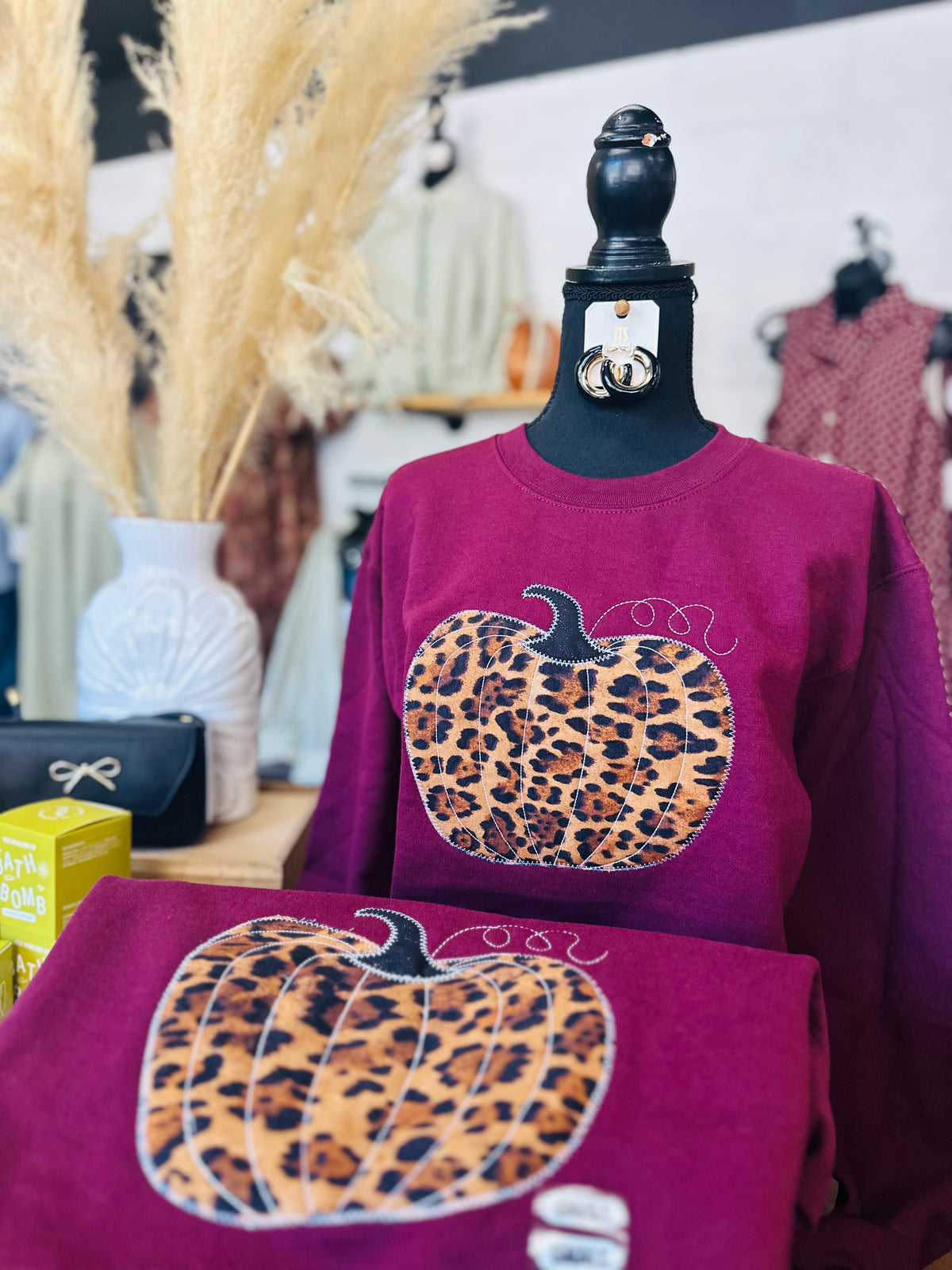 The Leopard Pumpkin Embroidered Sweatshirt