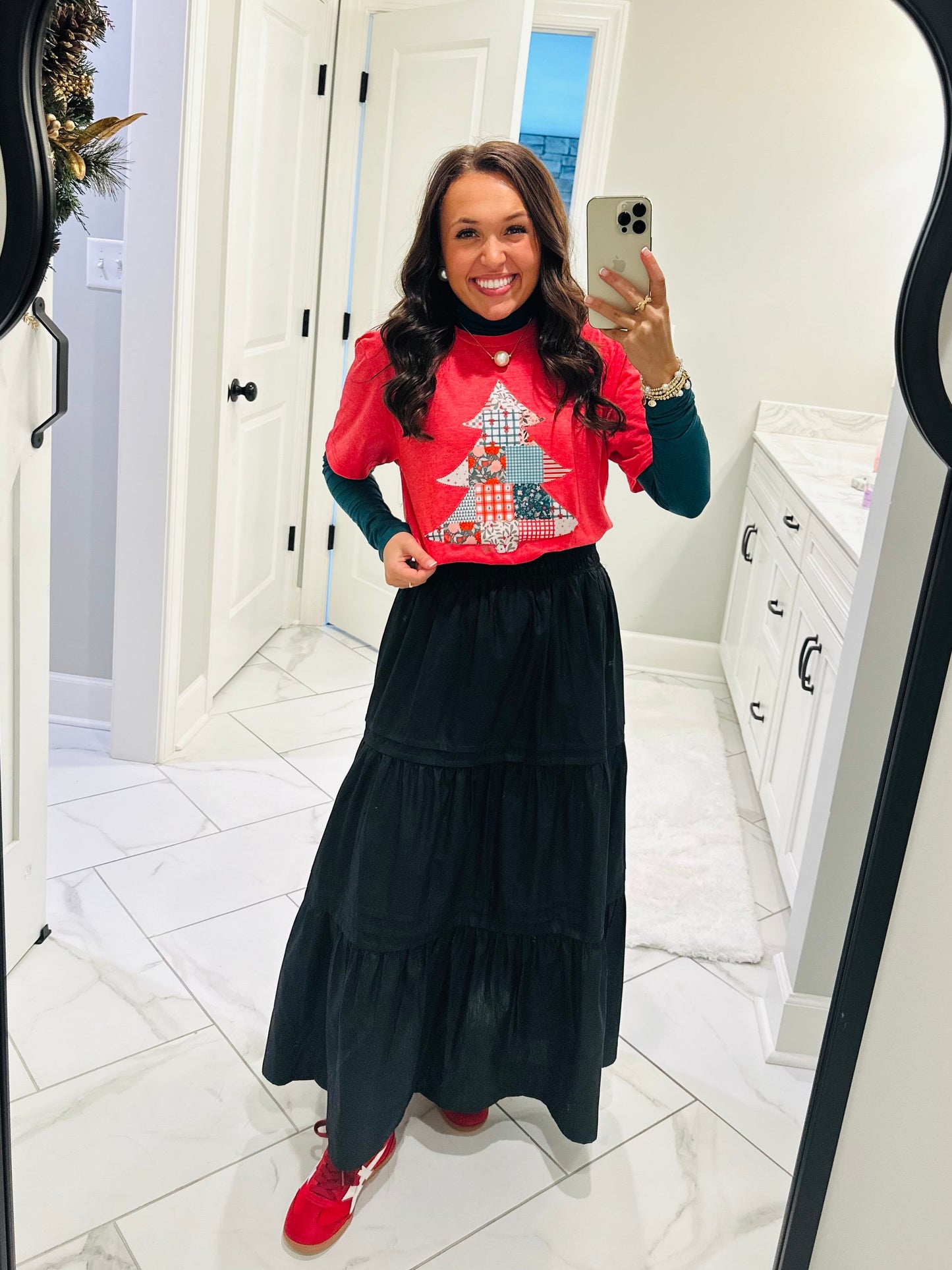 The Oh Christmas Tree Patchwork Tee