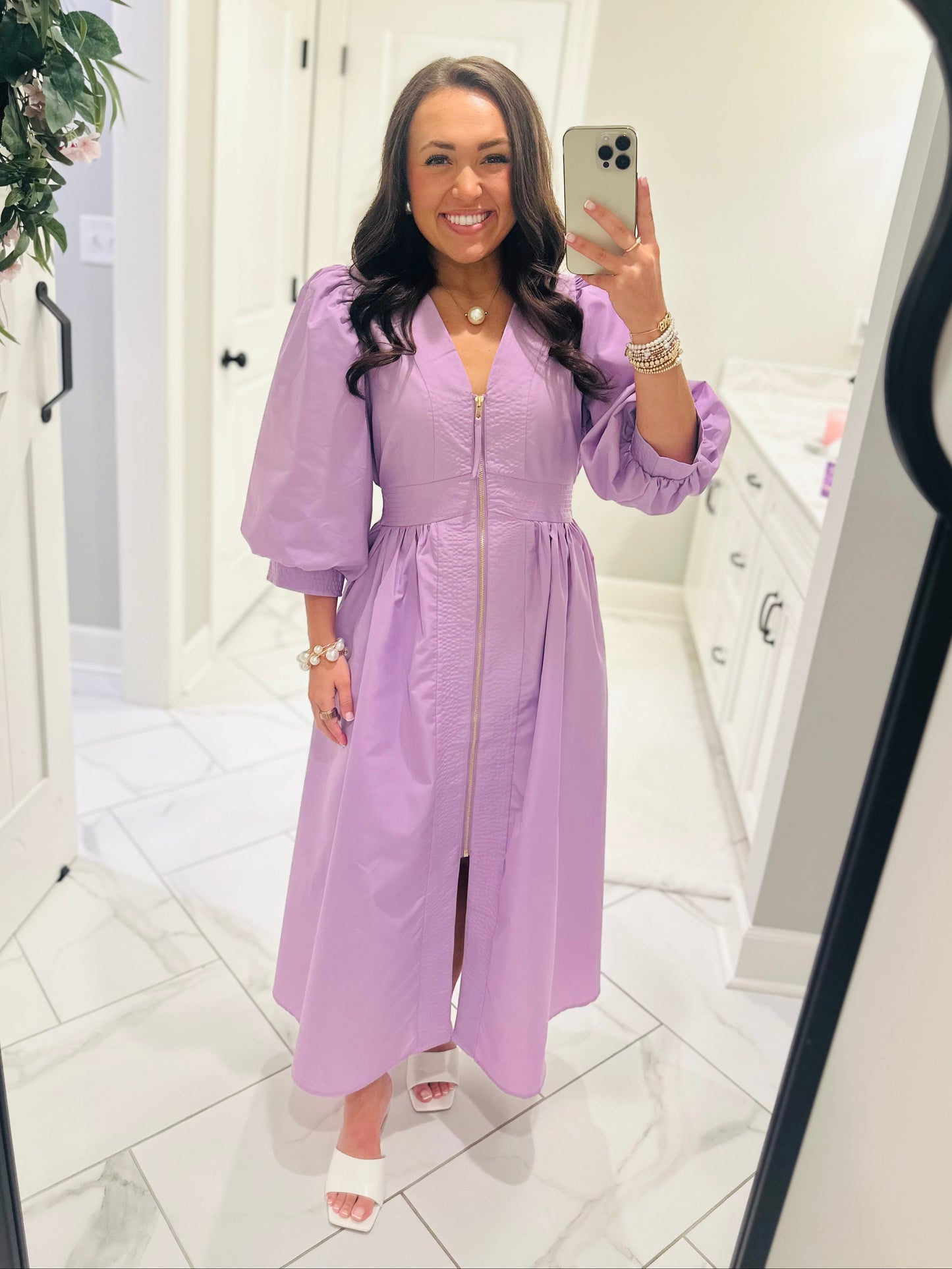 The Libby Lavender Midi Dress