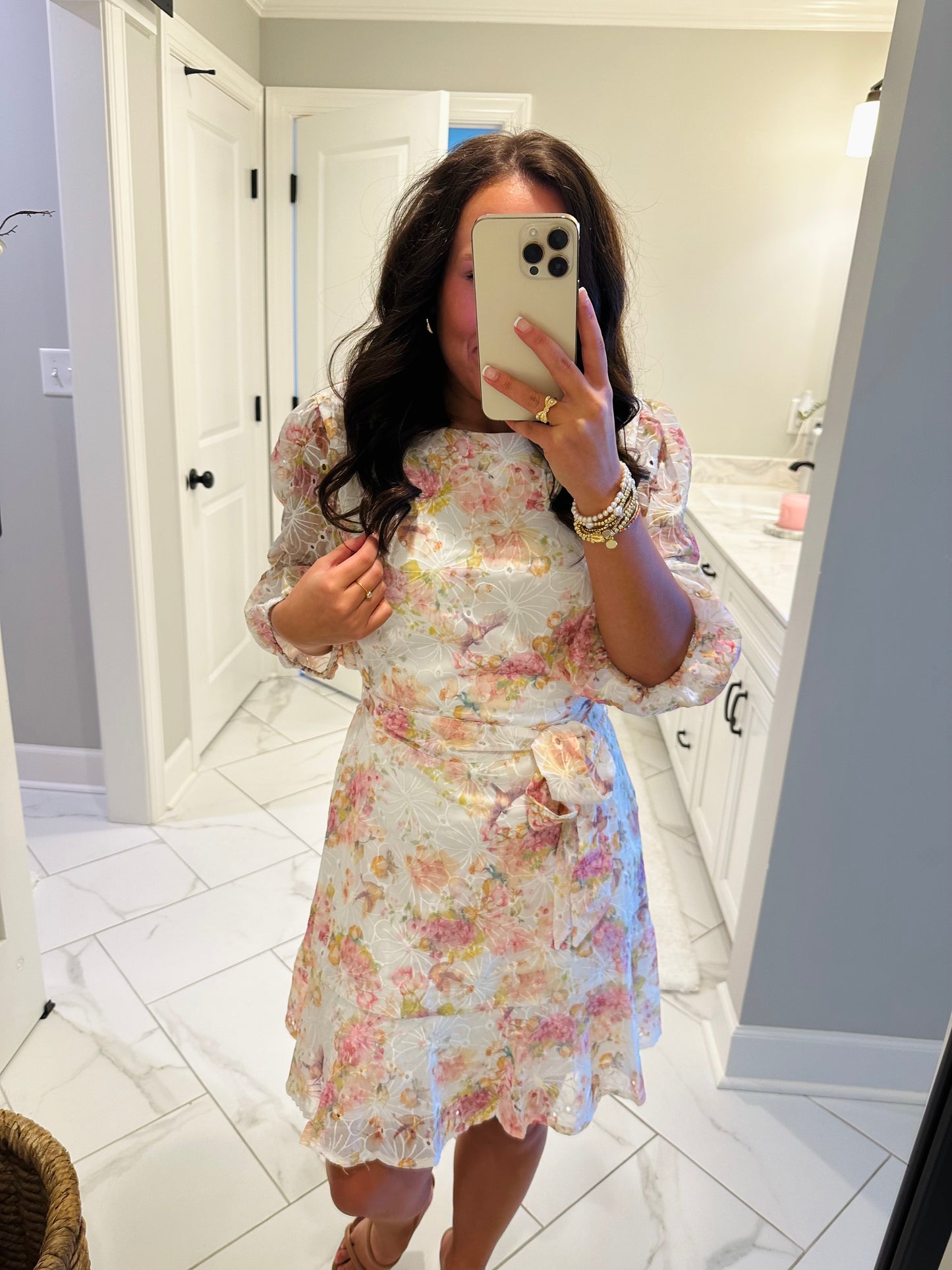 The Emory Floral Ruffle Dress