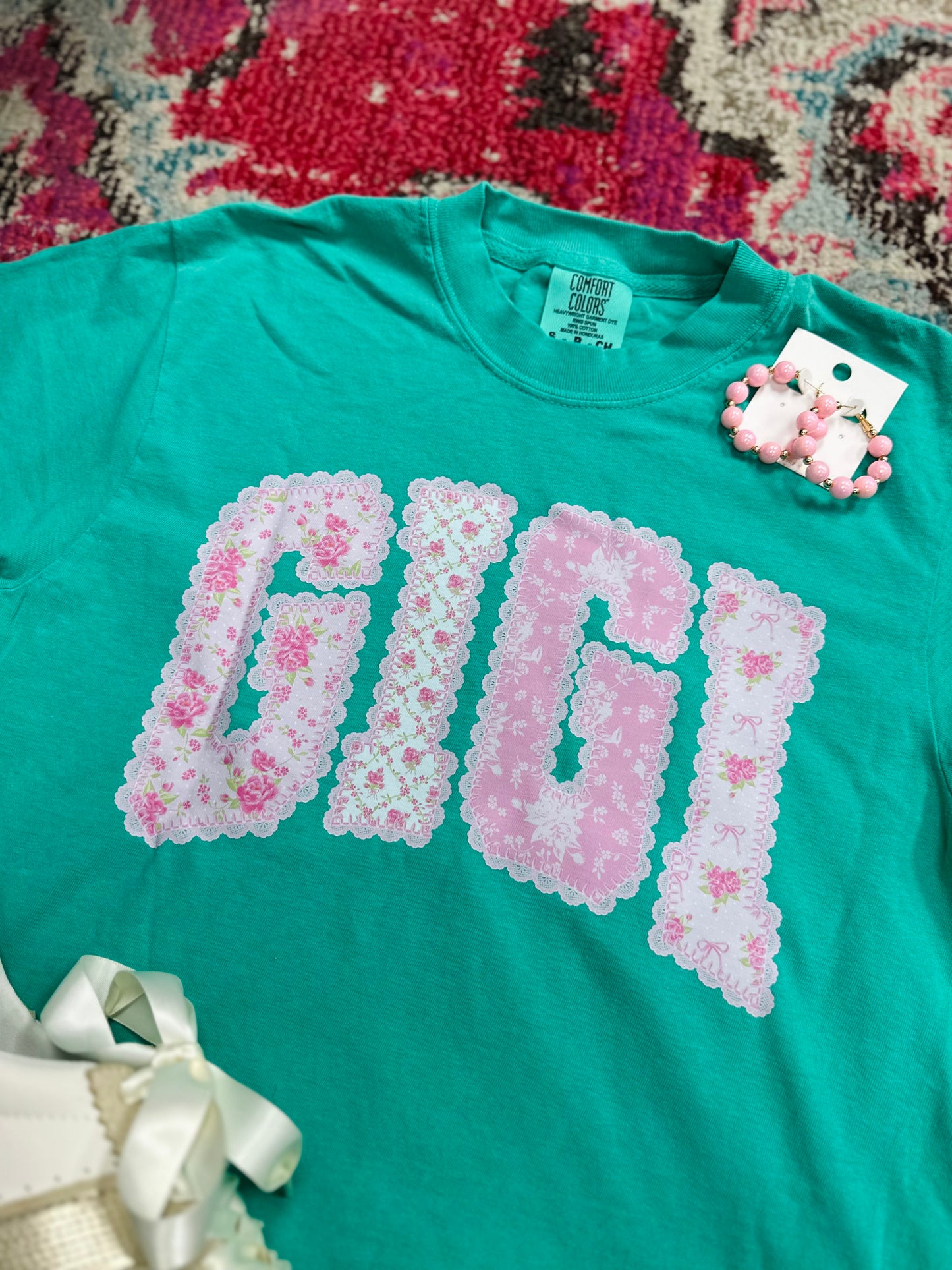 The Gigi Pink Pastel Coquette Tee