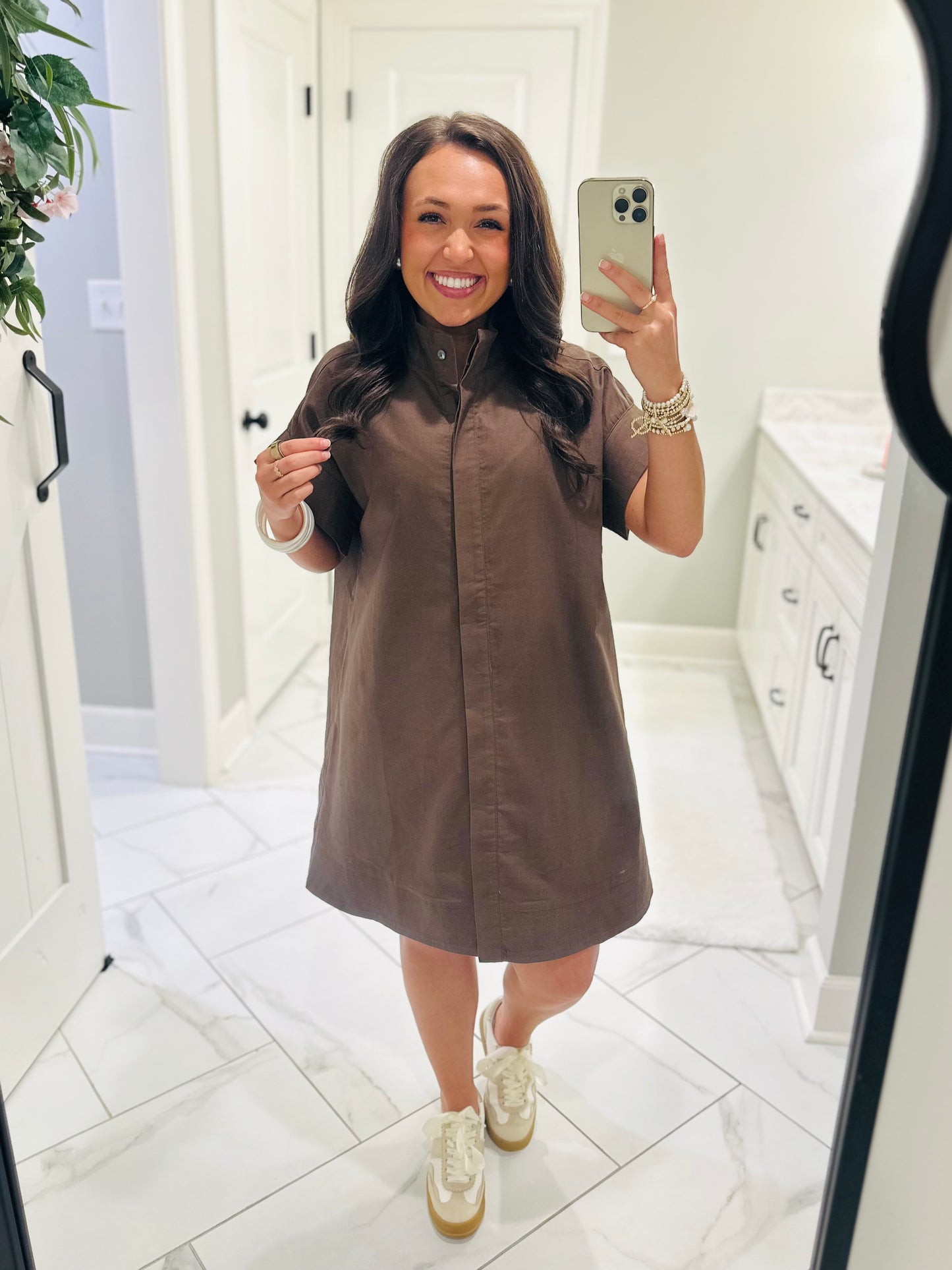 The Rach Brown Shirt Dress