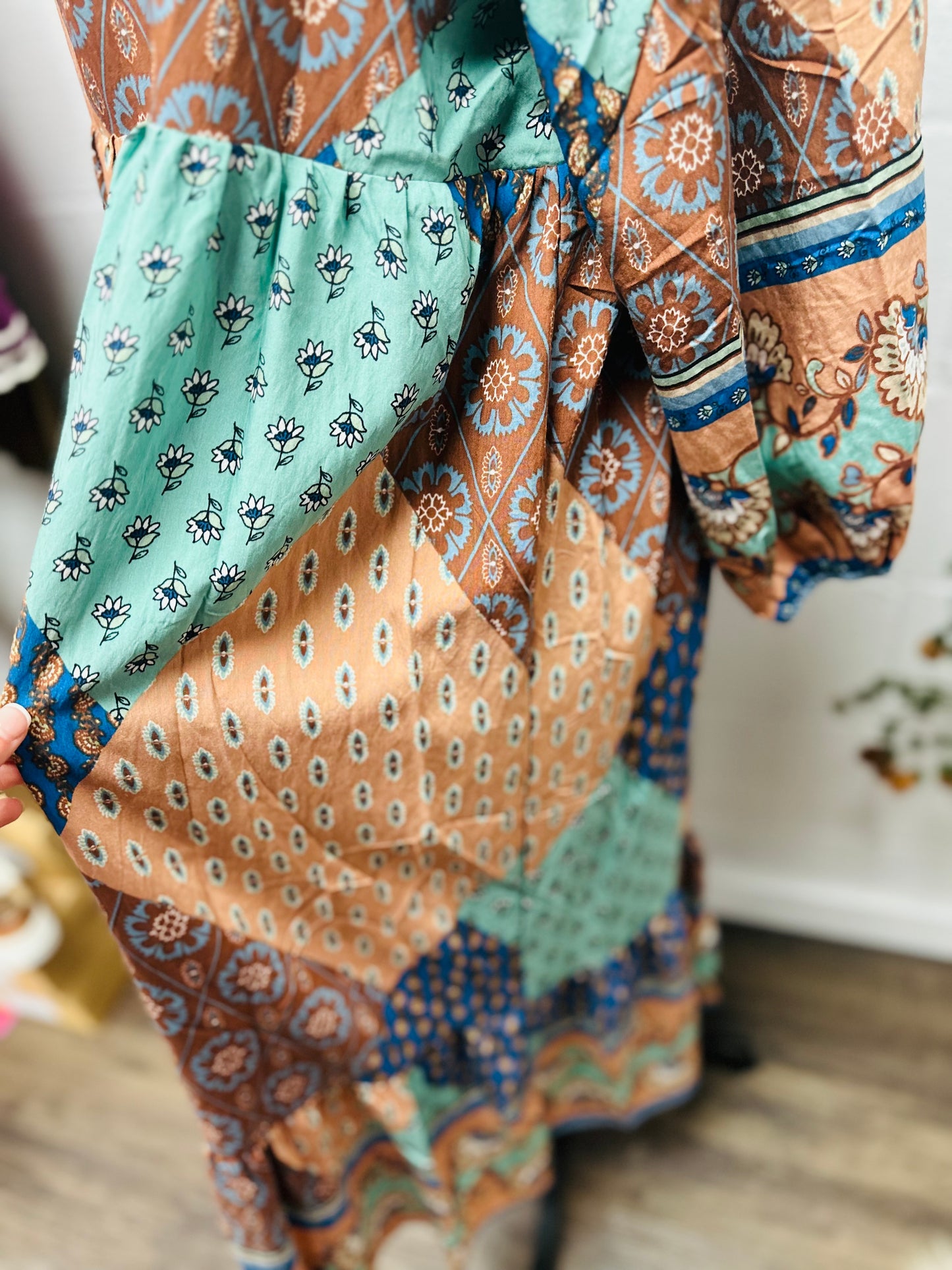 The Rory Patchwork Midi Dress