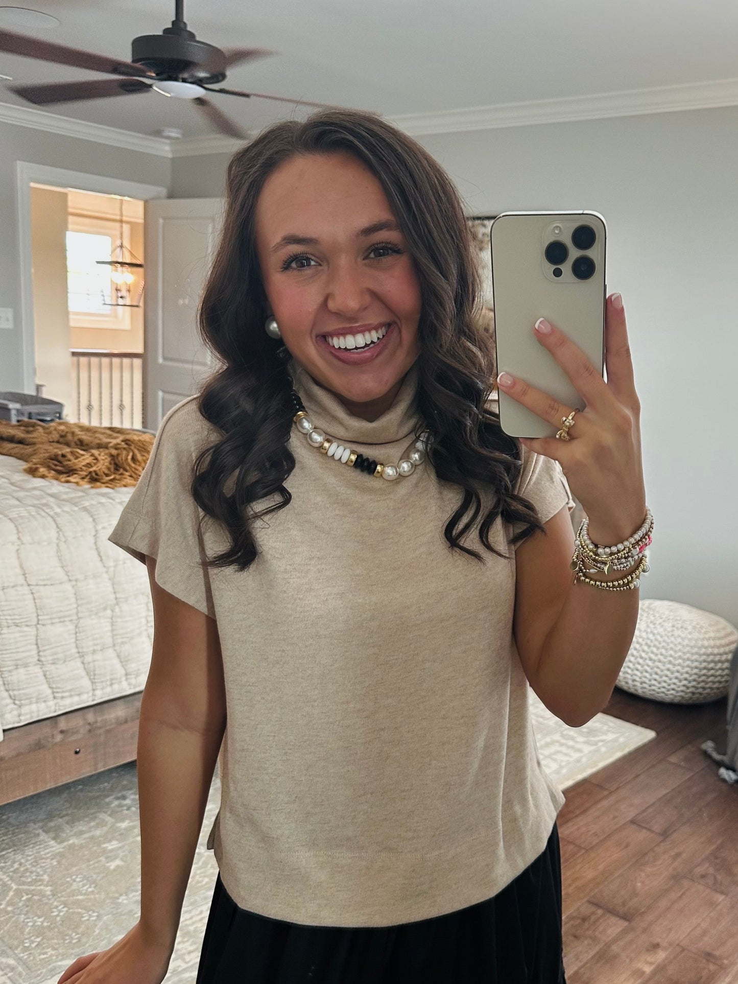 The Gabi Oatmeal Top
