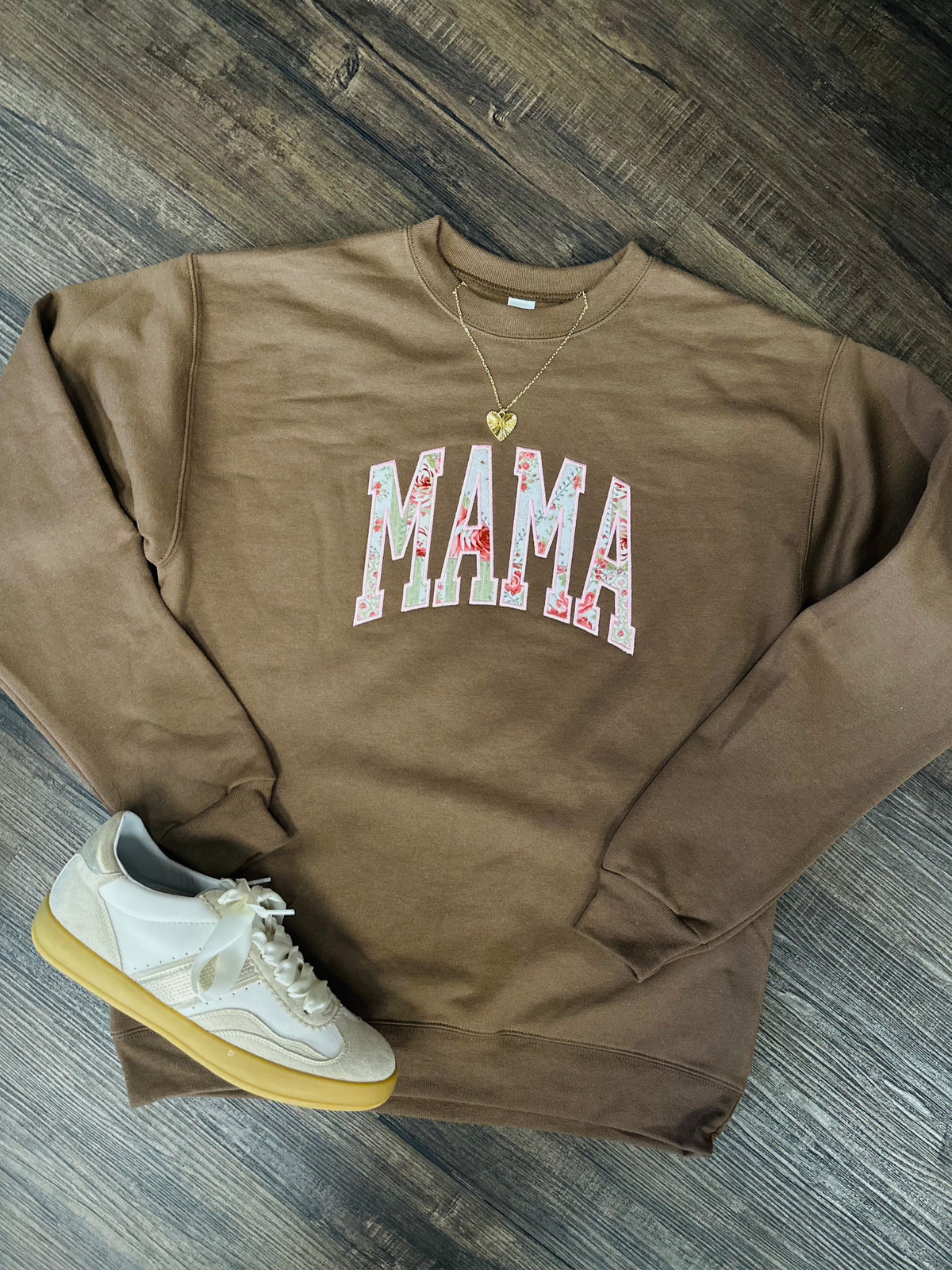 The Brown Mama Floral Patchwork Embroidered Sweatshirt