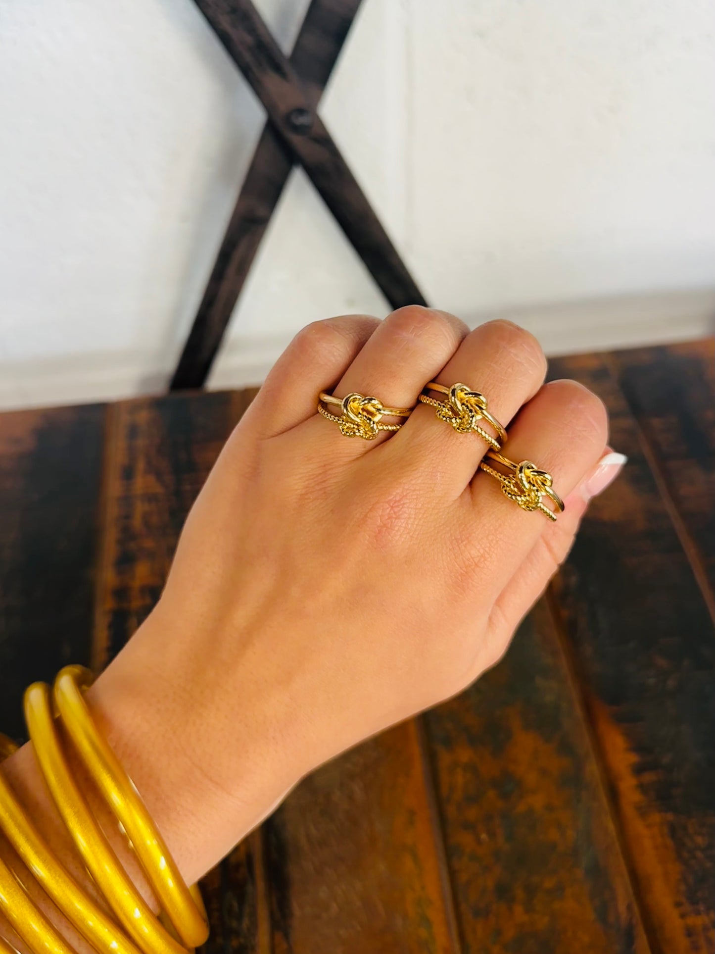 Gold Knot Layered Ring