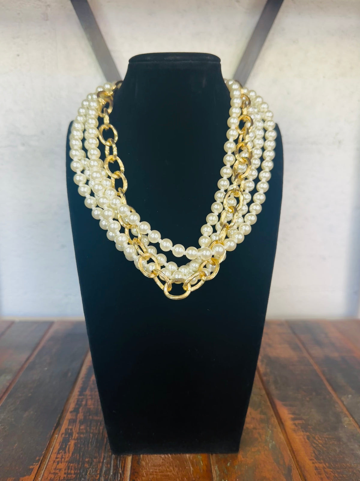 4 Pearl Layered Necklace