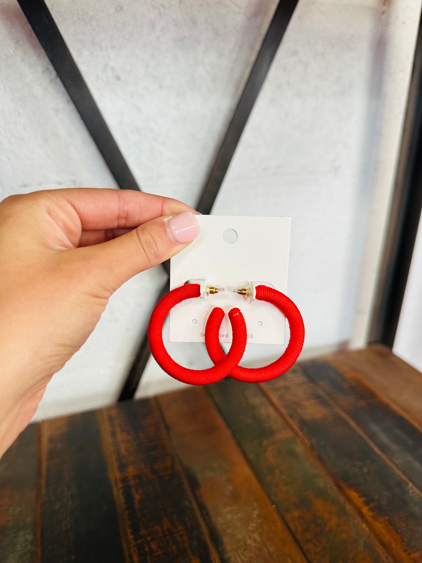 Red Thread Hoops