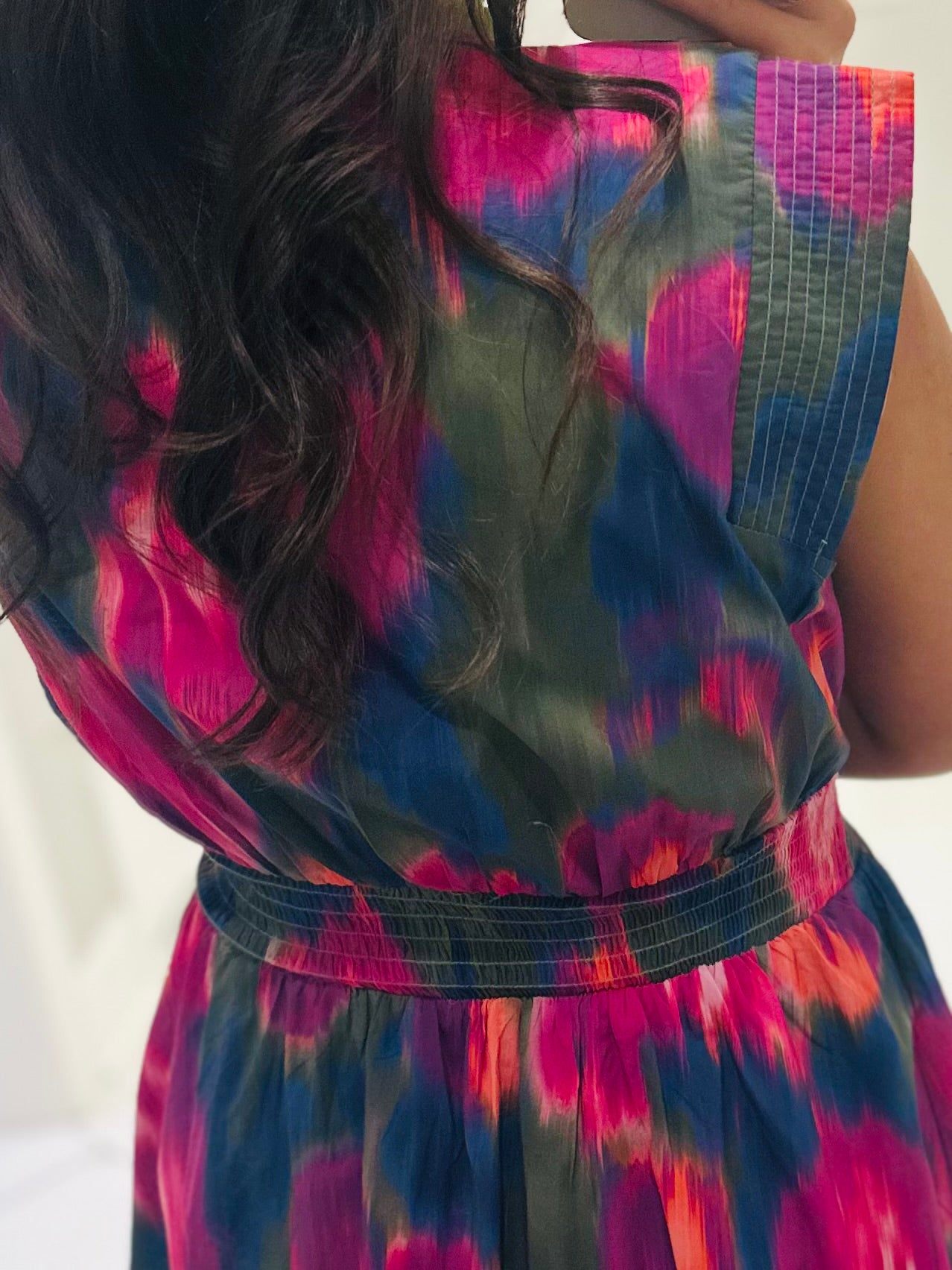 The Libby Magenta Midi Dress