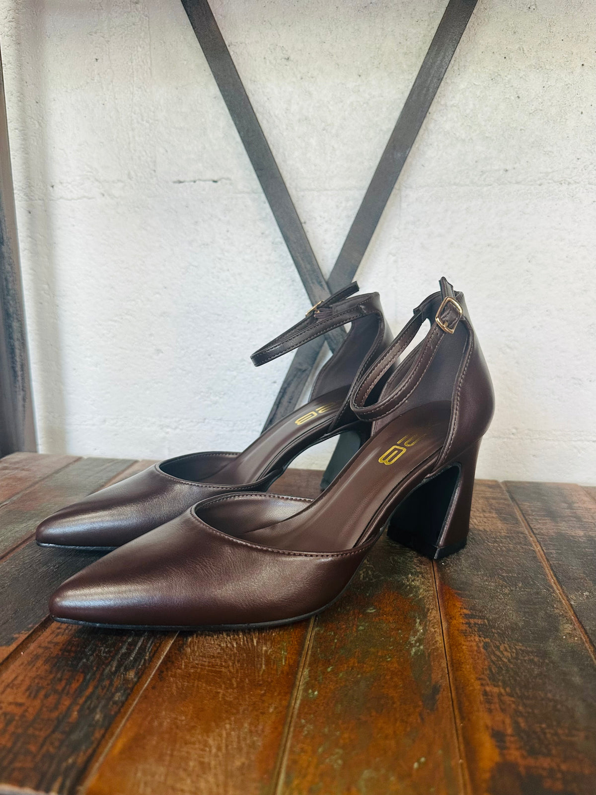 The Cresa Brown Block Heel Pumps