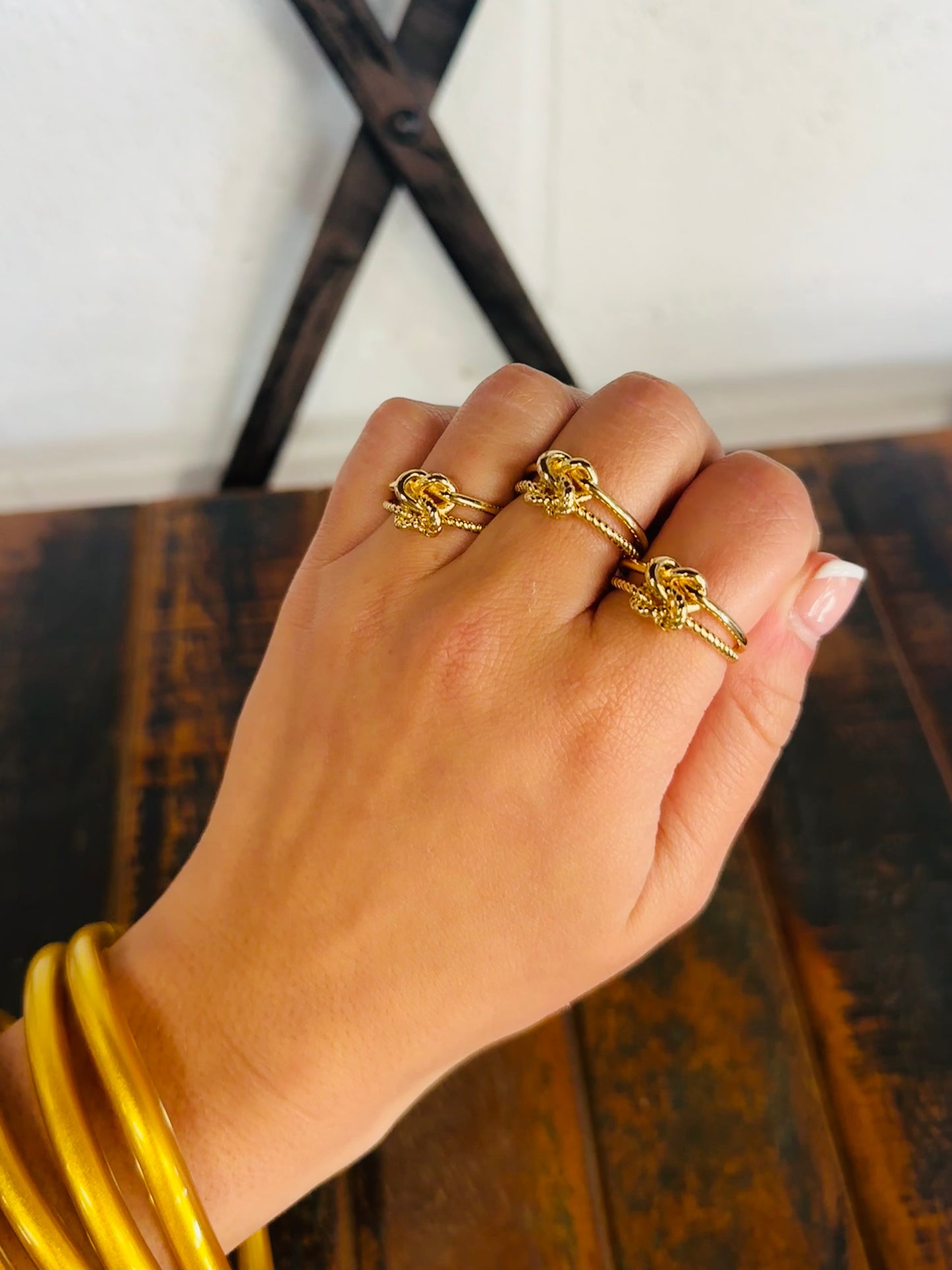 Gold Knot Layered Ring