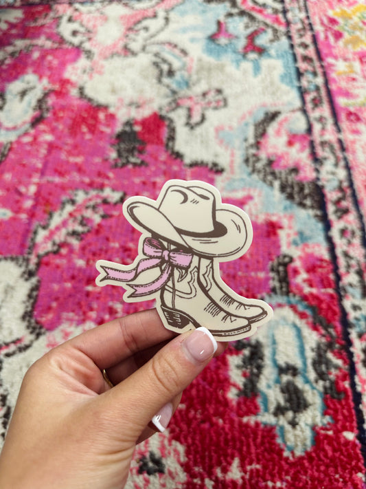 Coquette Boots and Hat Sticker