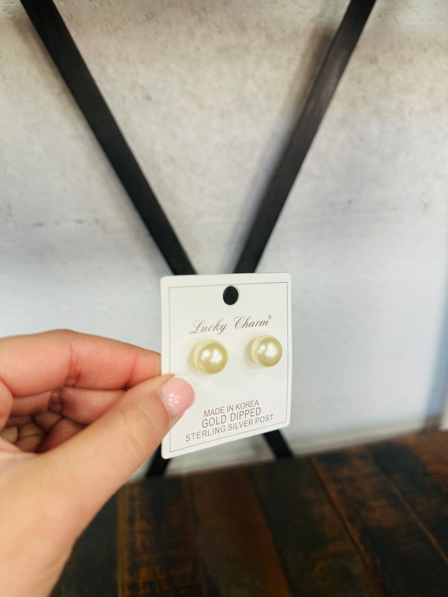 12mm Cream Pearl Stud Earring
