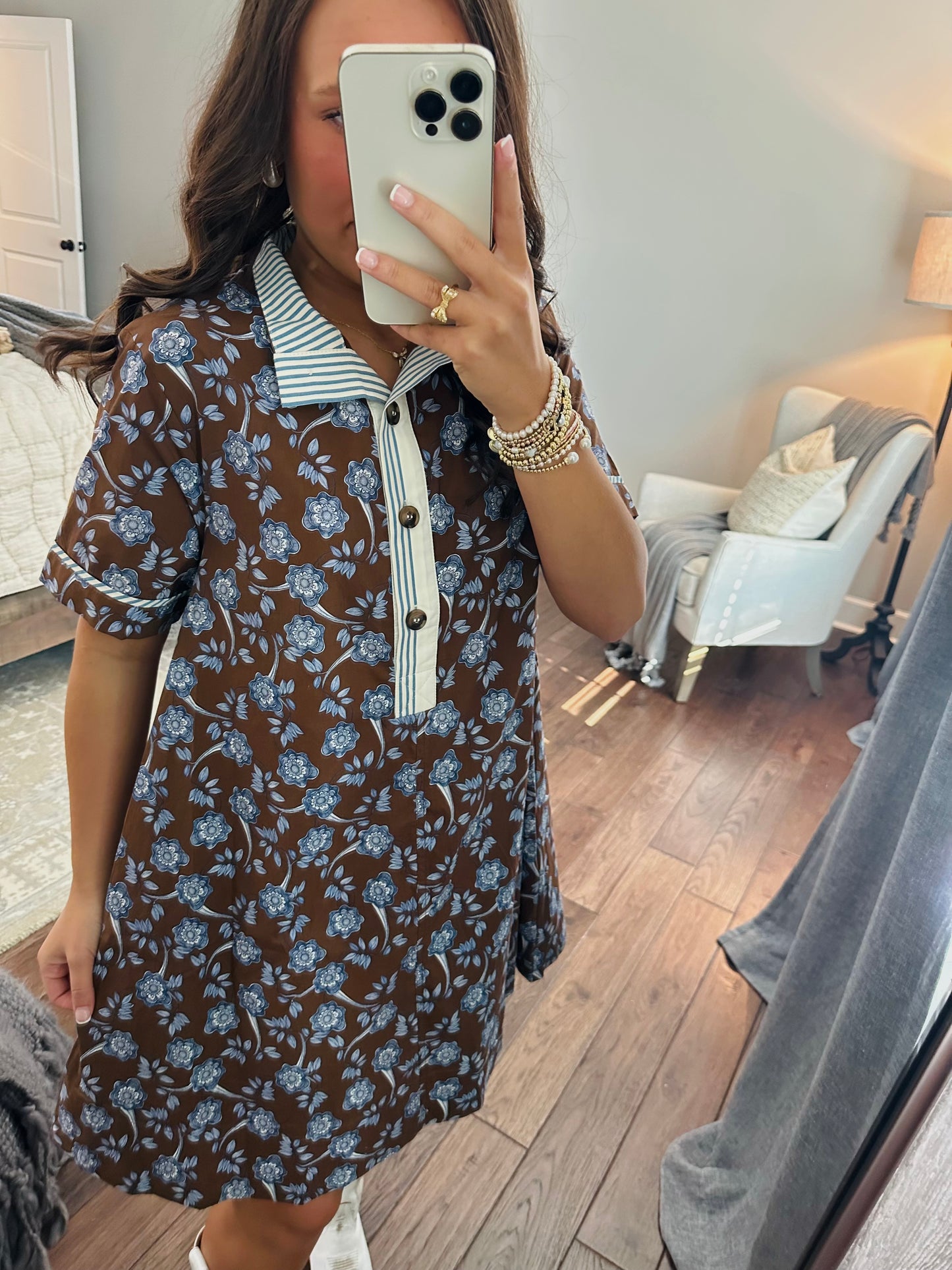 The Hunter Brown Floral Dress