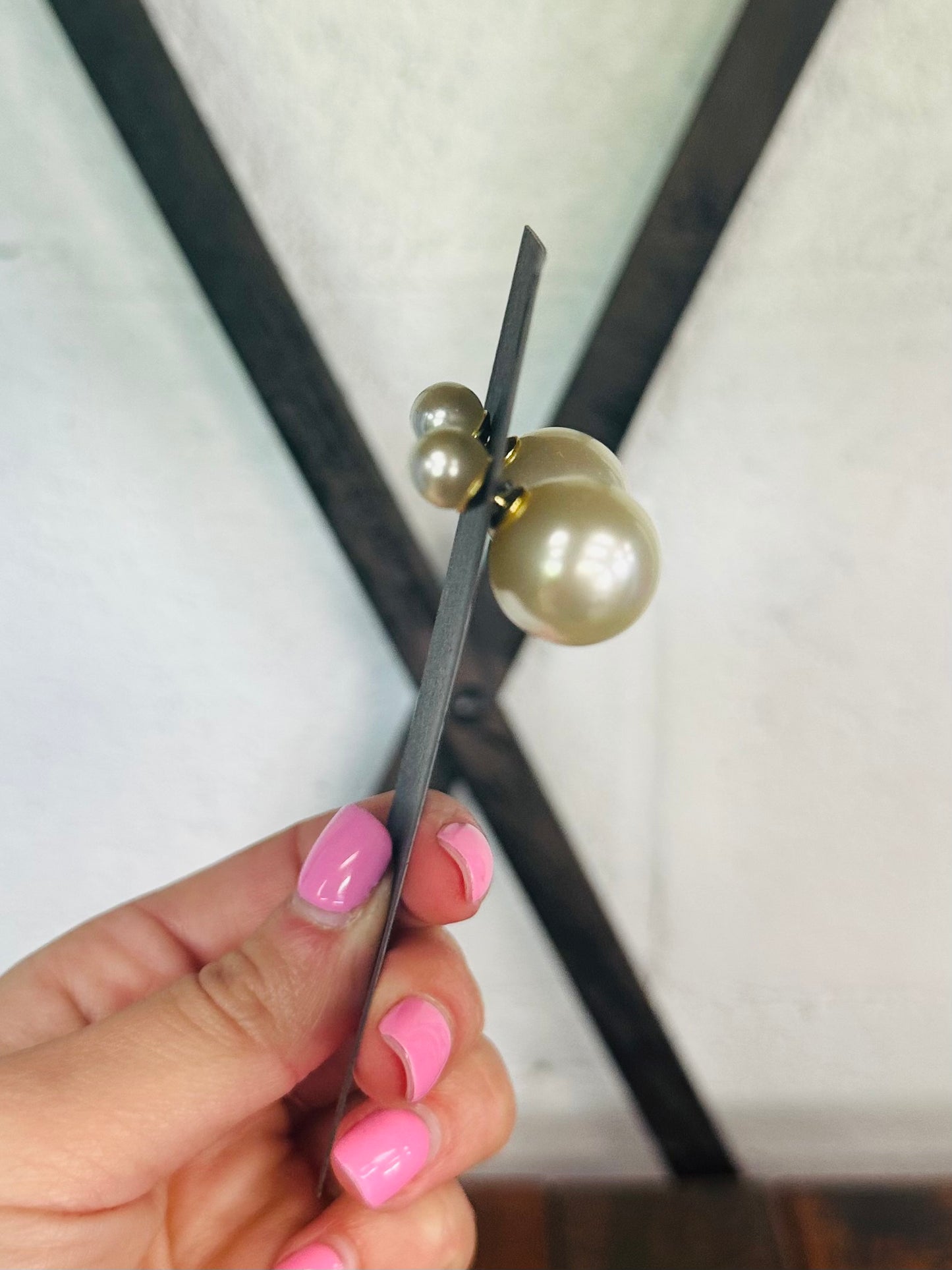 Doubled Sided Pearl Stud Earring