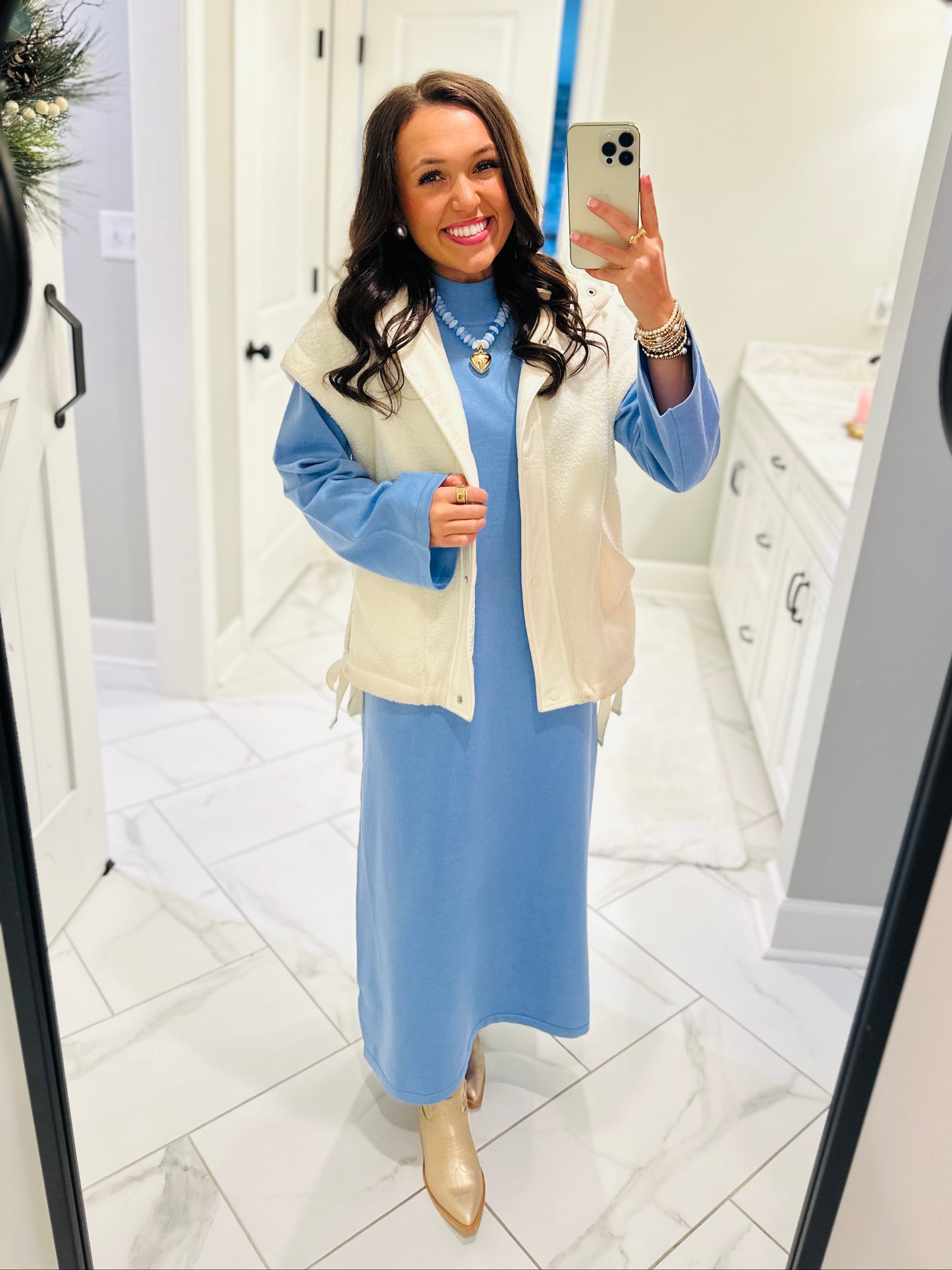 The Blue Sweater Midi Dress