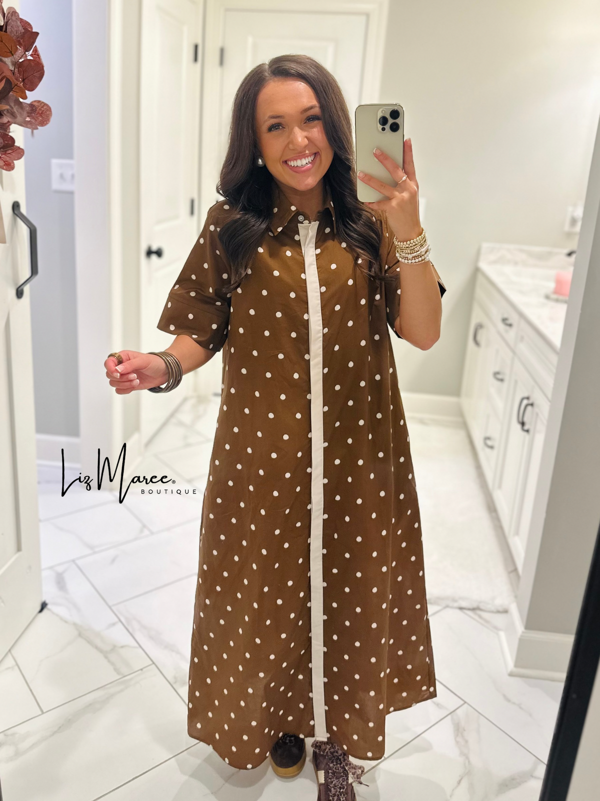 The Ruth Brown Polka Dot Midi Dress