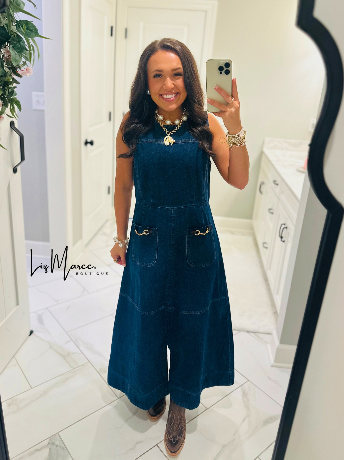 The Ella Grace Denim Midi Dress