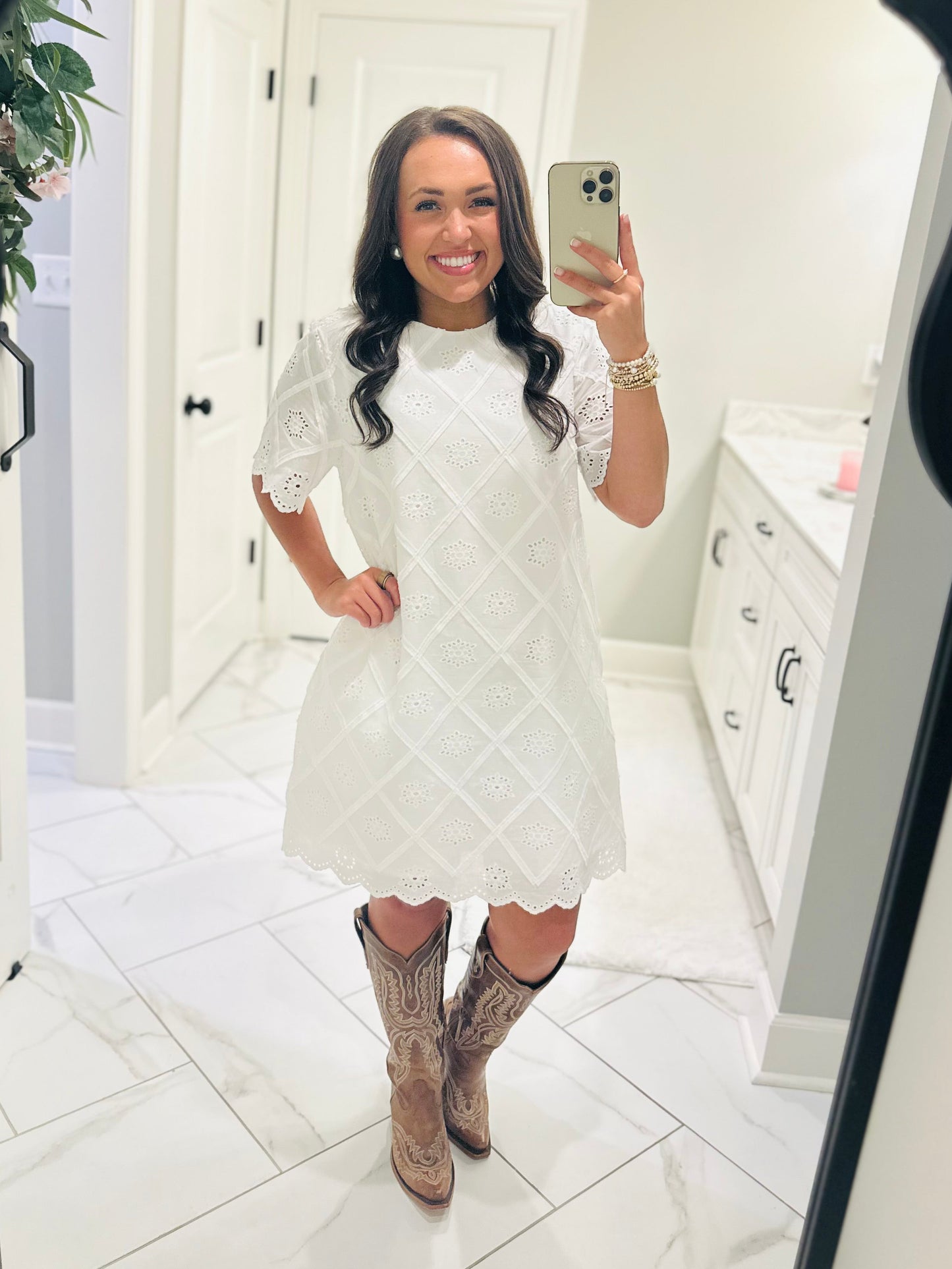 The Taylor White Eyelet Dress