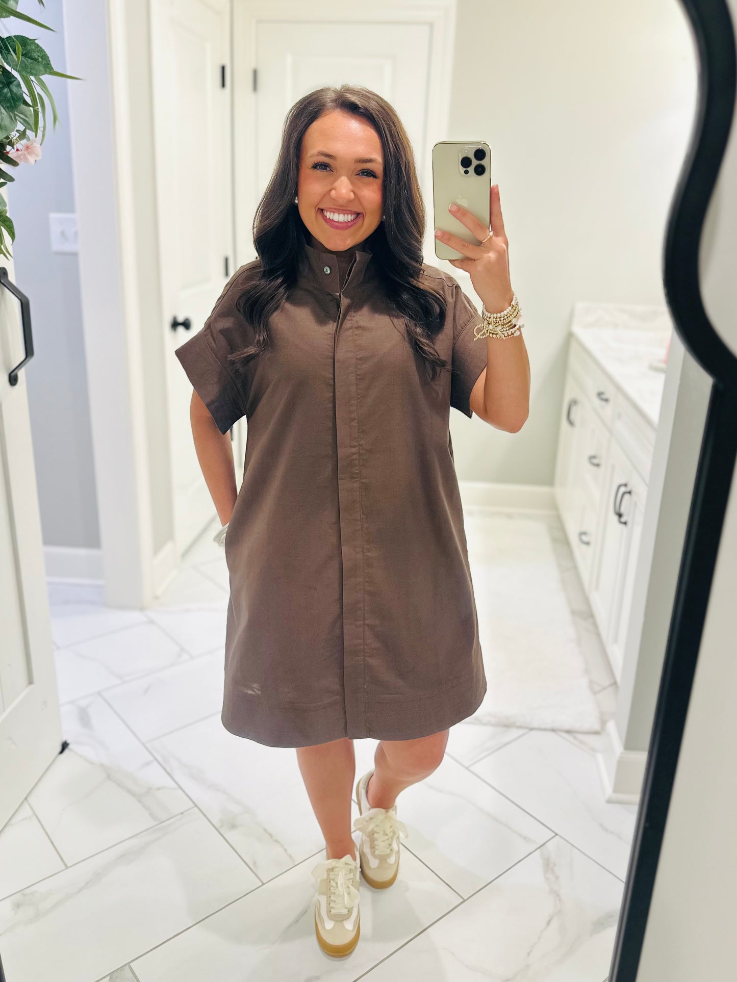 The Rach Brown Shirt Dress