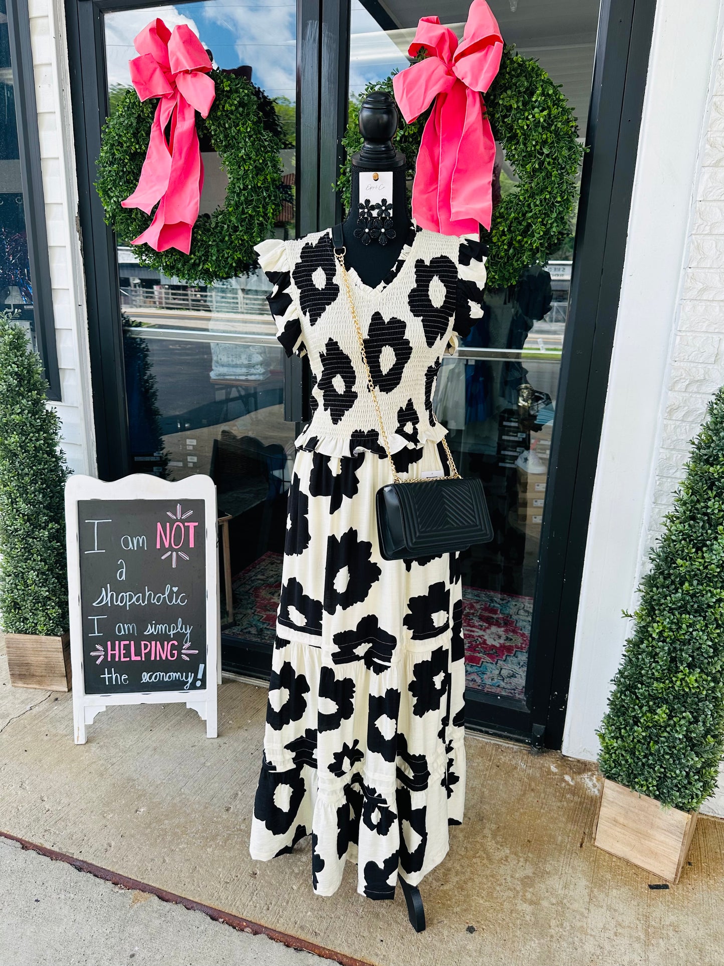 The Abbie Lee Black Floral Top + Skirt Set