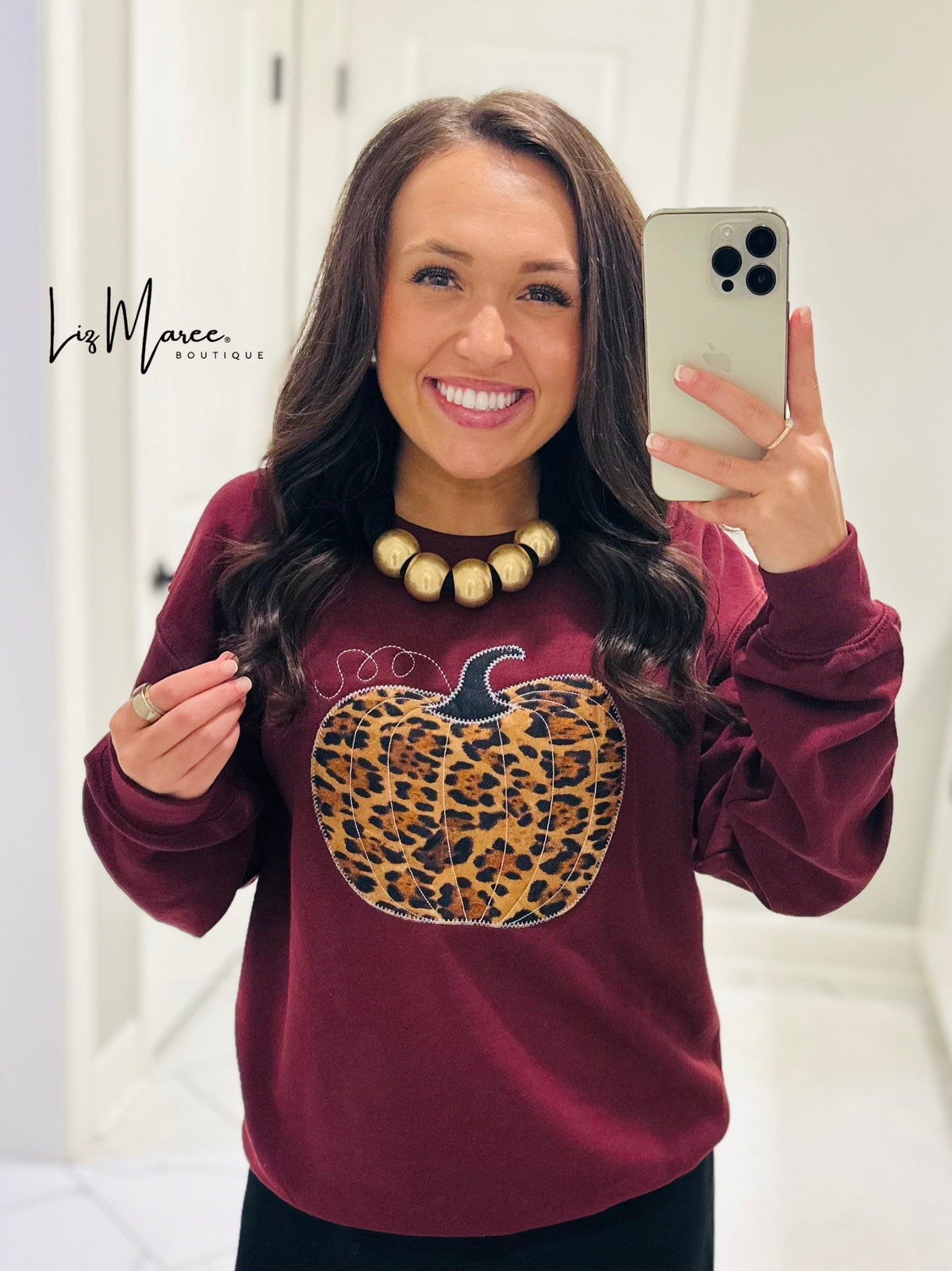 The Leopard Pumpkin Embroidered Sweatshirt