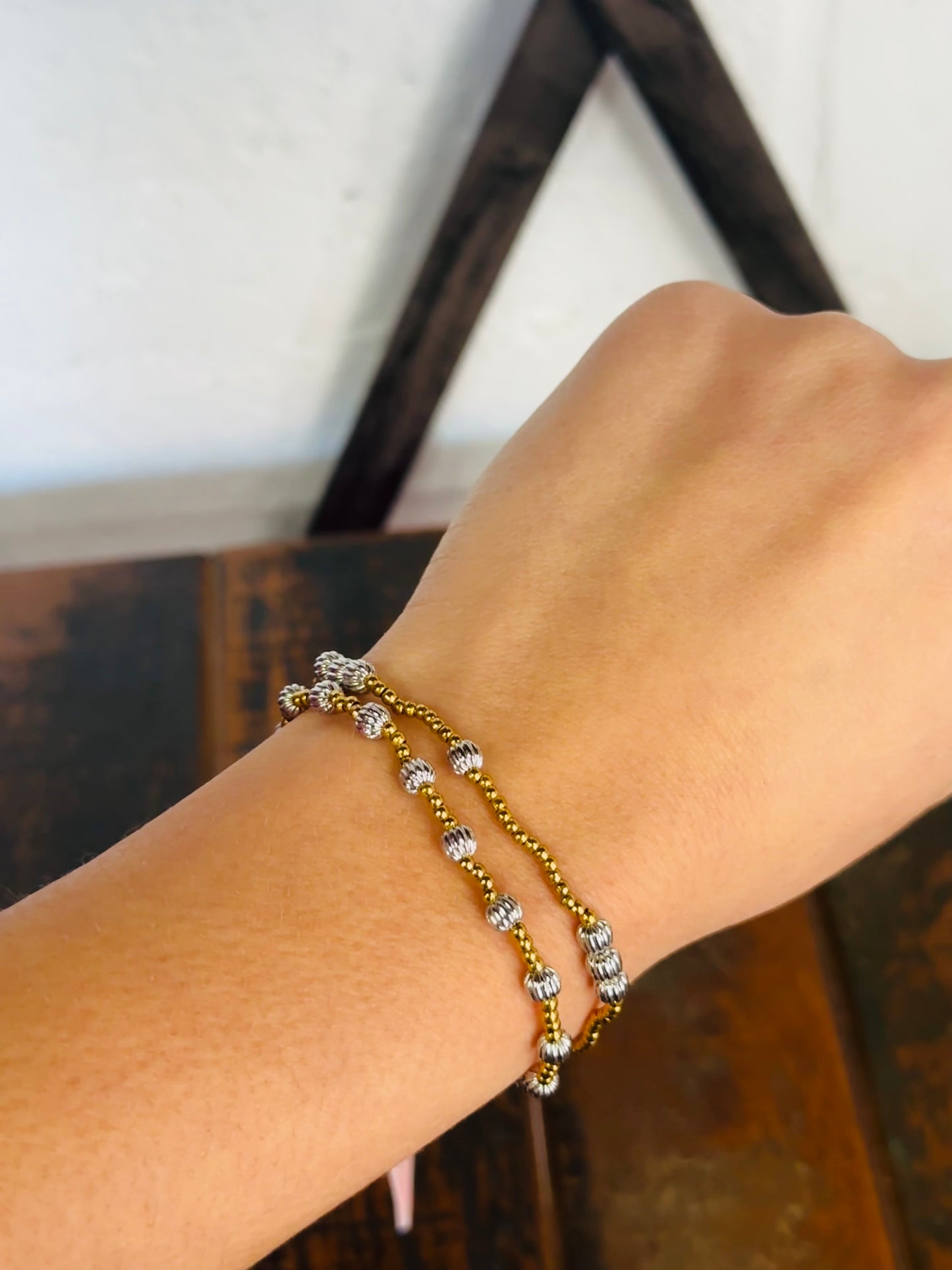 Two Tone Bracelet Set