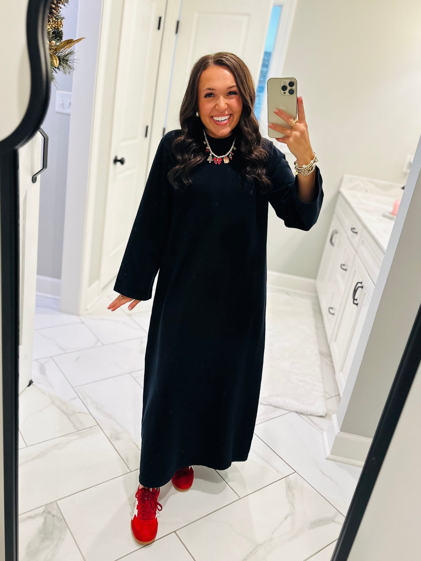 The Black Sweater Midi Dress