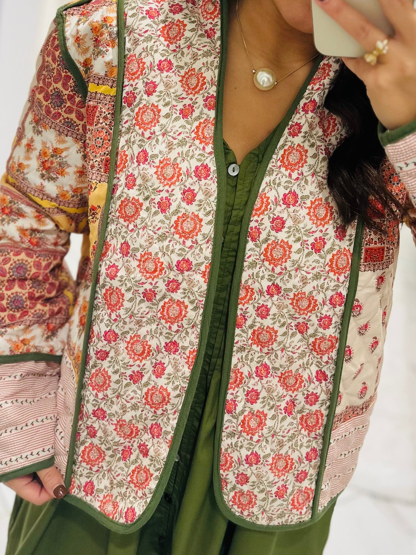 The Emmie Floral Patchwork Quilted Jacket