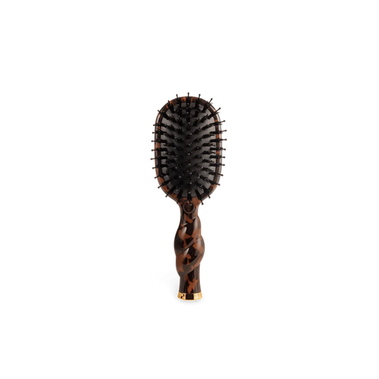 Mini Boar Bristle Hair Brush - Tortoise
