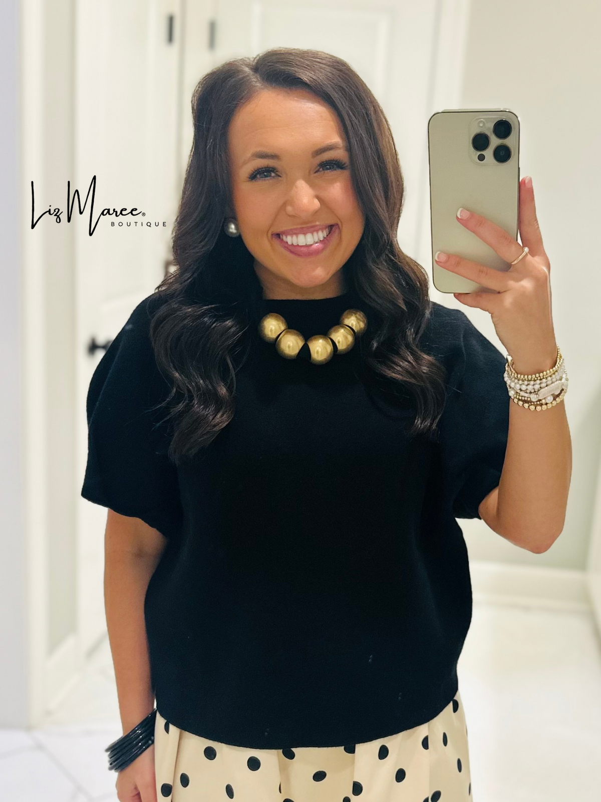 The Melanie Black Sweater Top