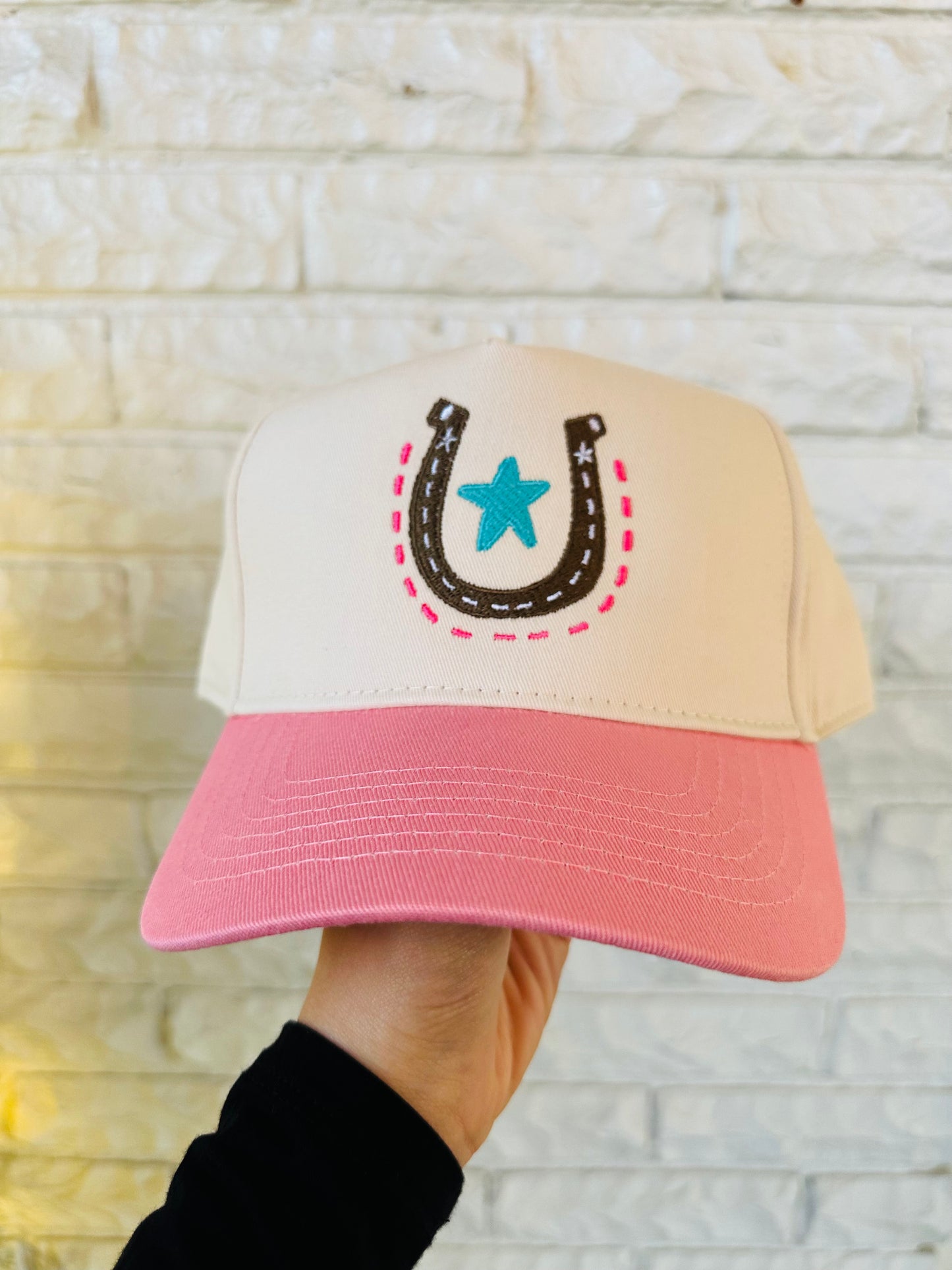 The Pink Lucky Horseshoe Trucker Hat