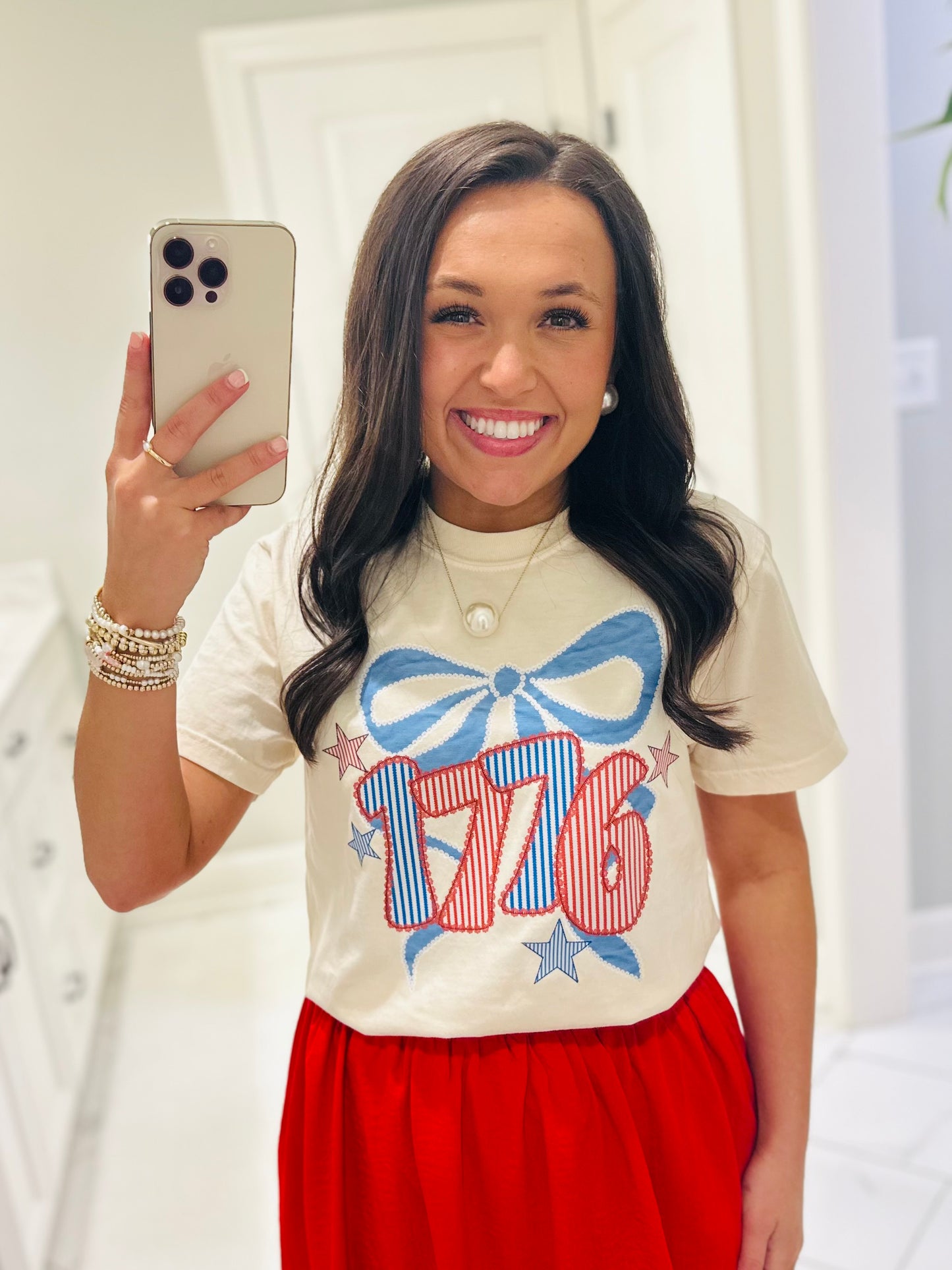 The 1776 Coquette Bow Tee