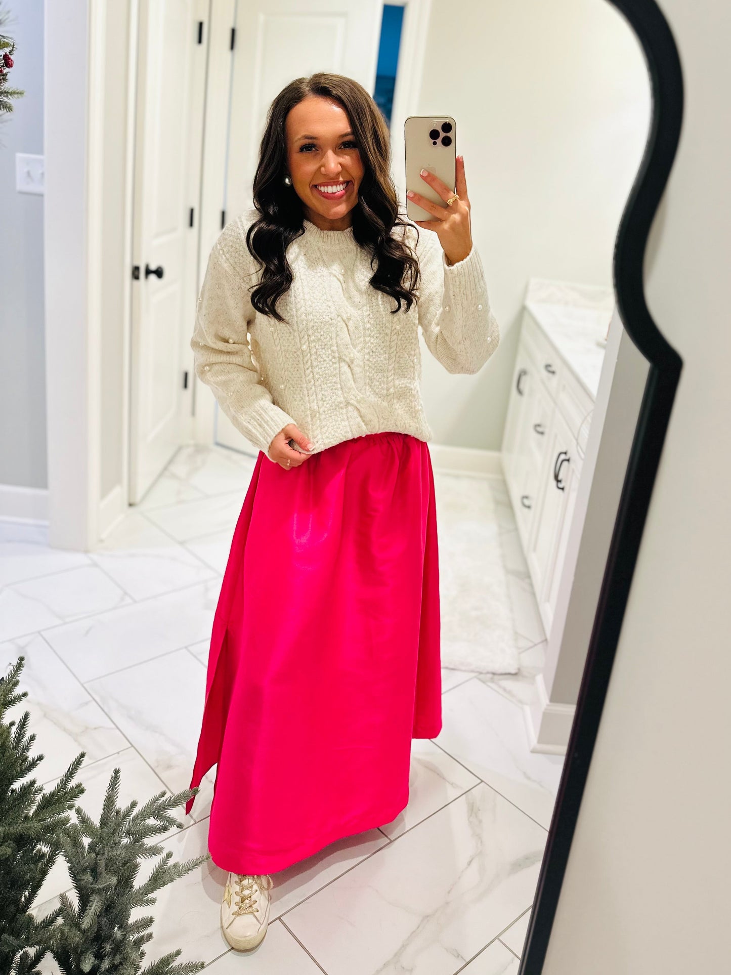 The Wynter Oatmeal Pearl Sweater