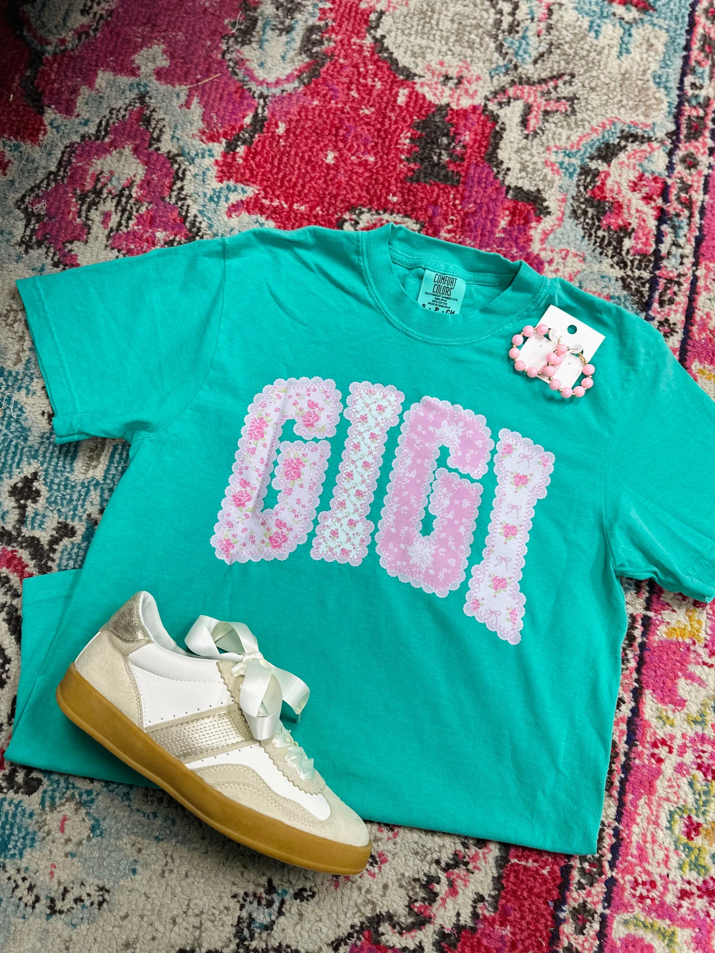 The Gigi Pink Pastel Coquette Tee
