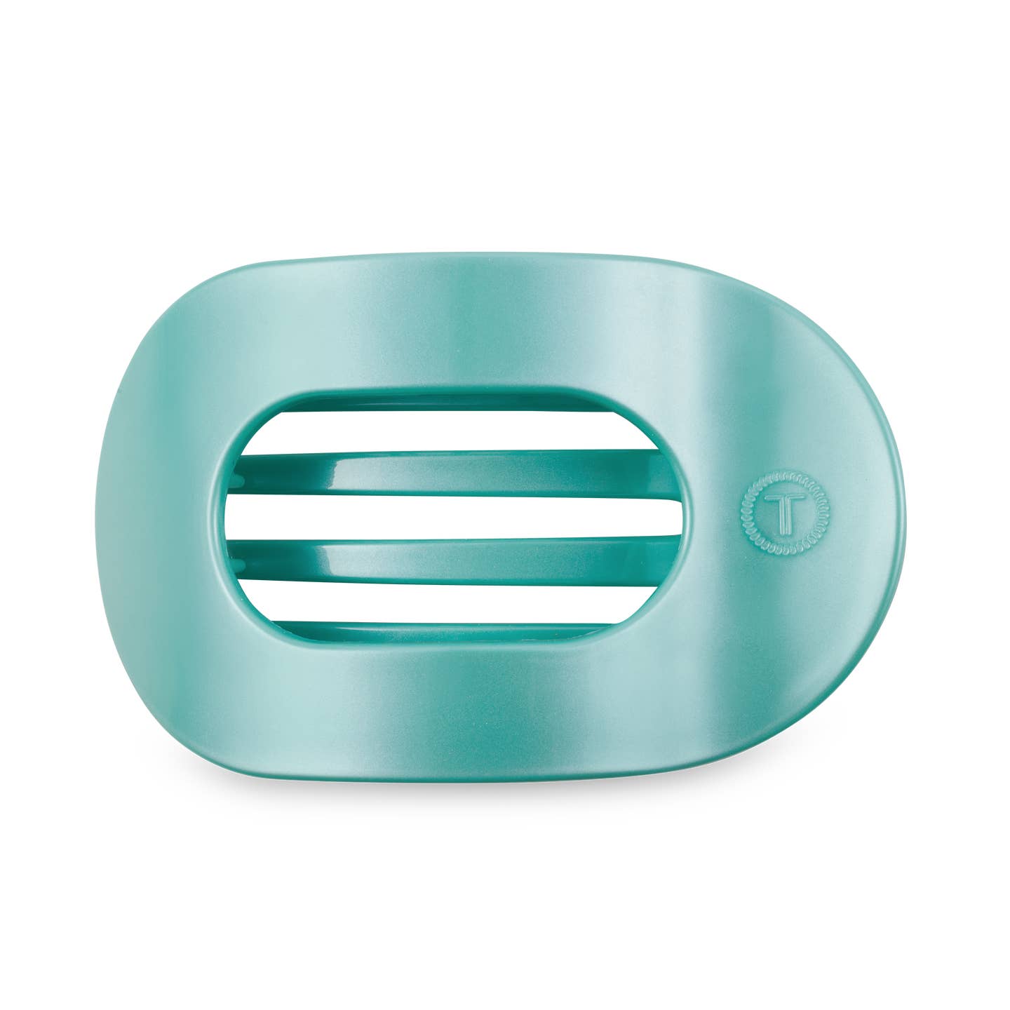 Totally Turquoise Round Flat Hair Clip